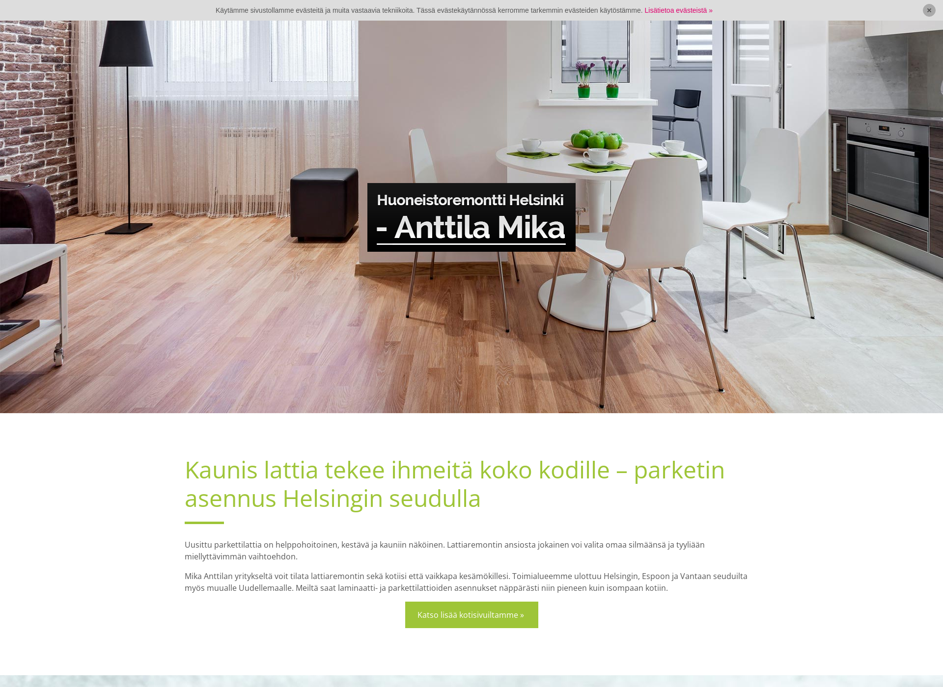 Screenshot for parkettiasennusvantaa.fi