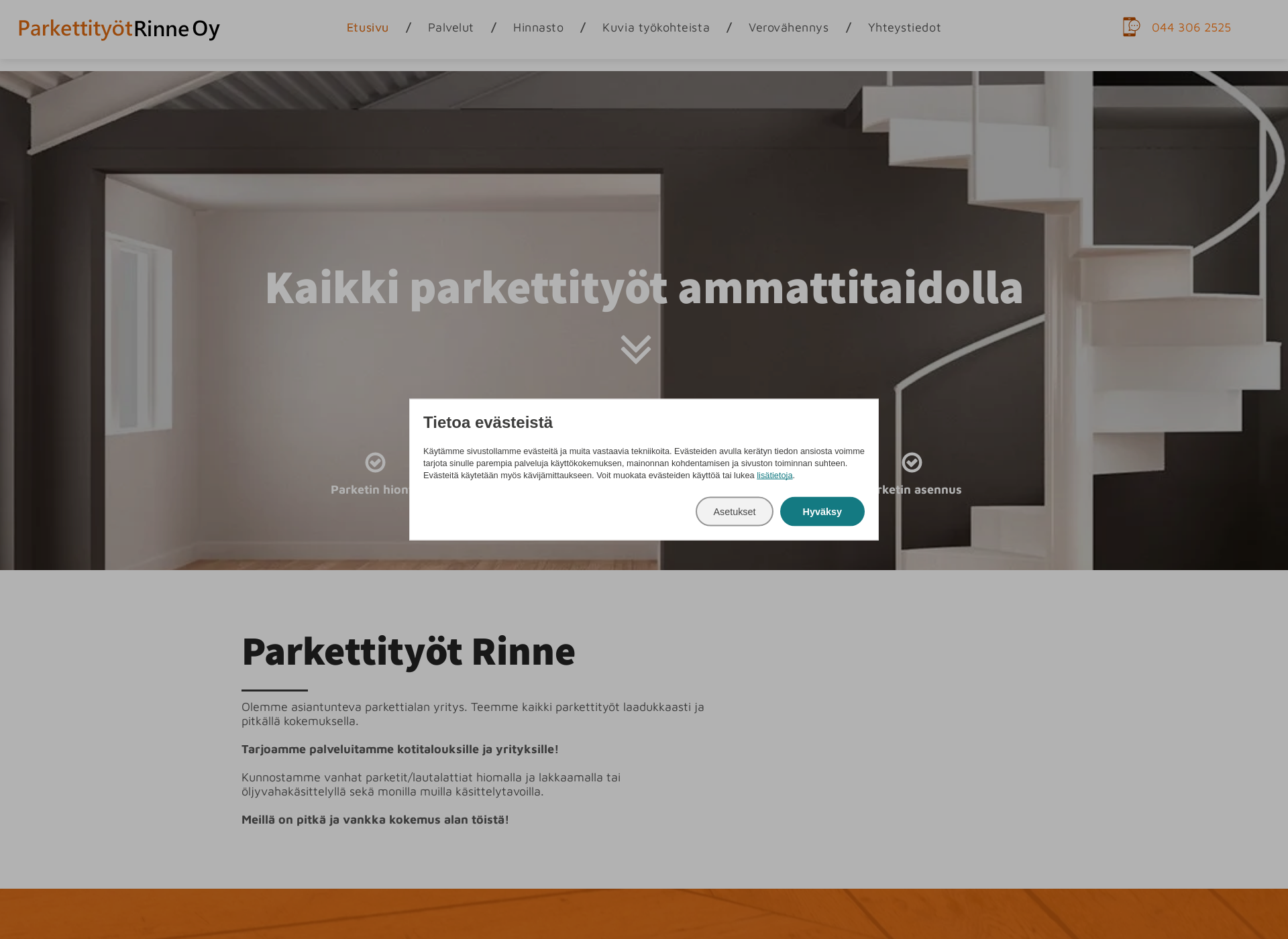Screenshot for parkettiturku.fi
