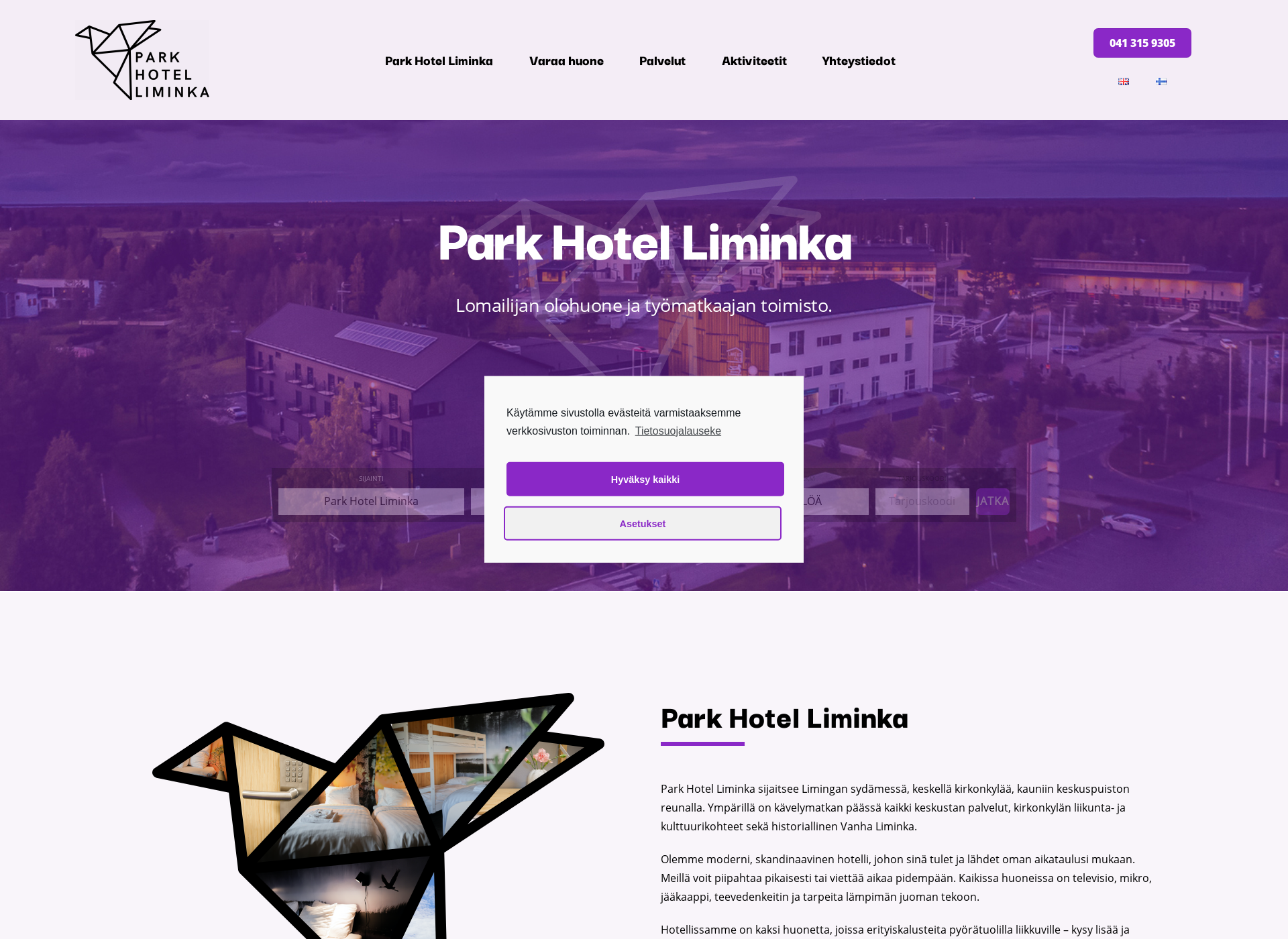 Screenshot for parkhotelliminka.fi