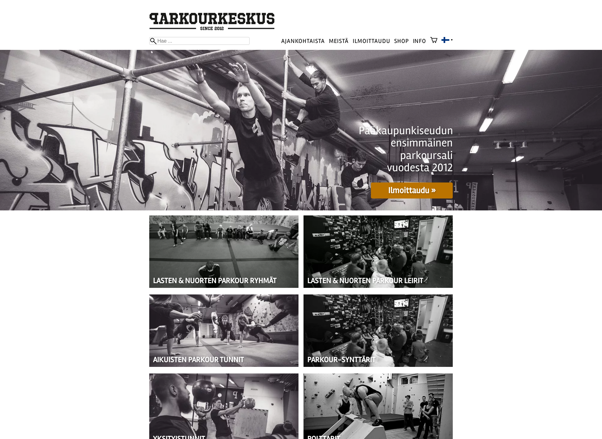 Screenshot for parkourkeskus.fi