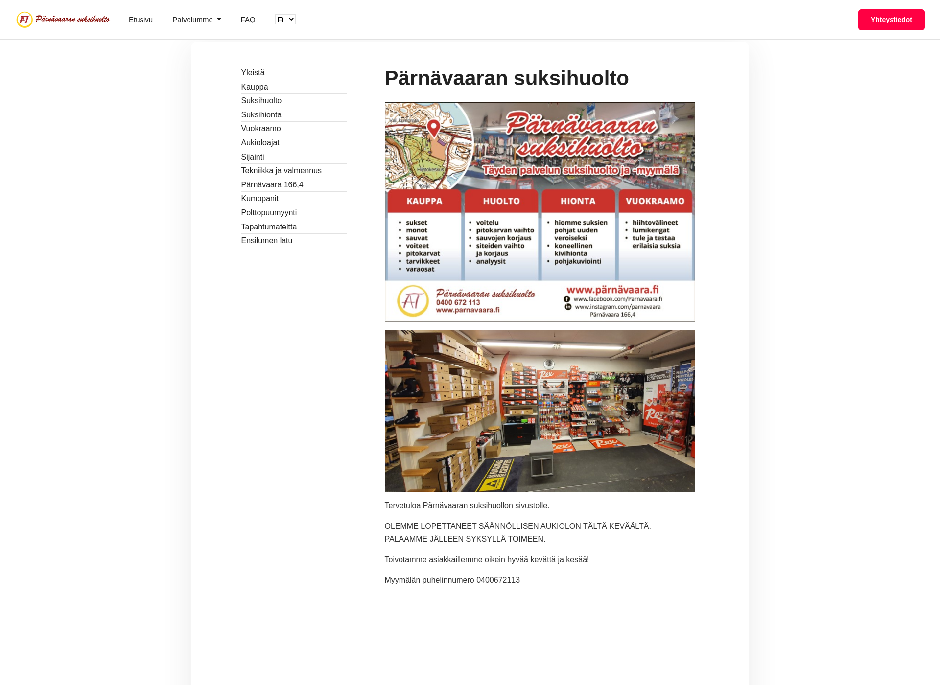 Skärmdump för parnaski.fi