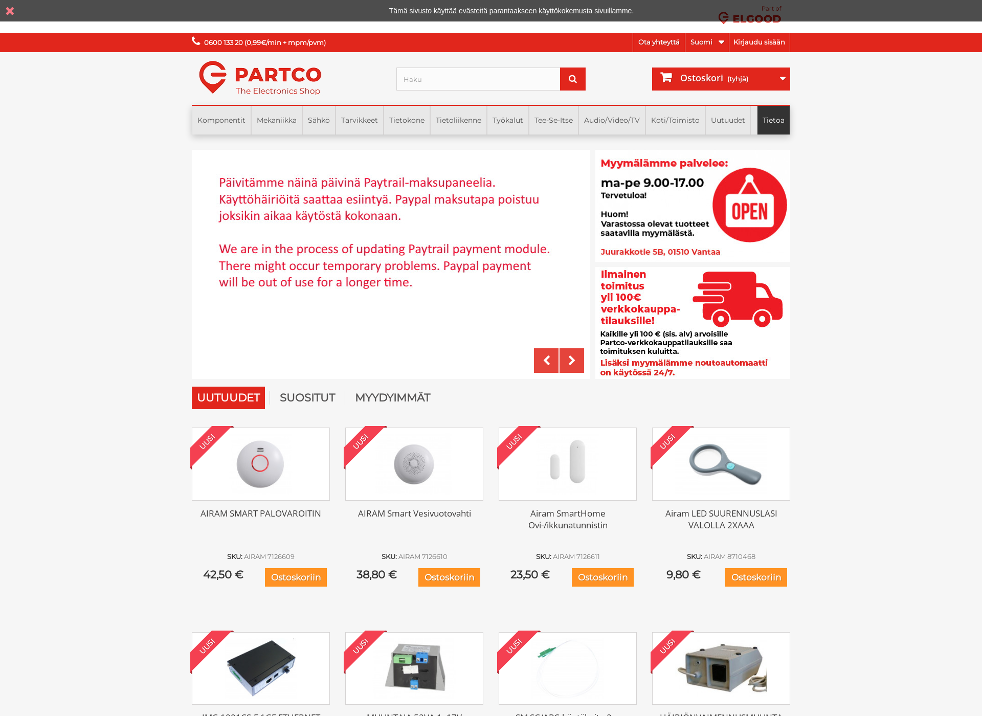Screenshot for partco.fi