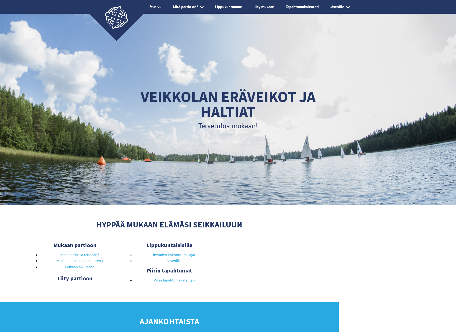 Skärmdump för partioveikkola.fi