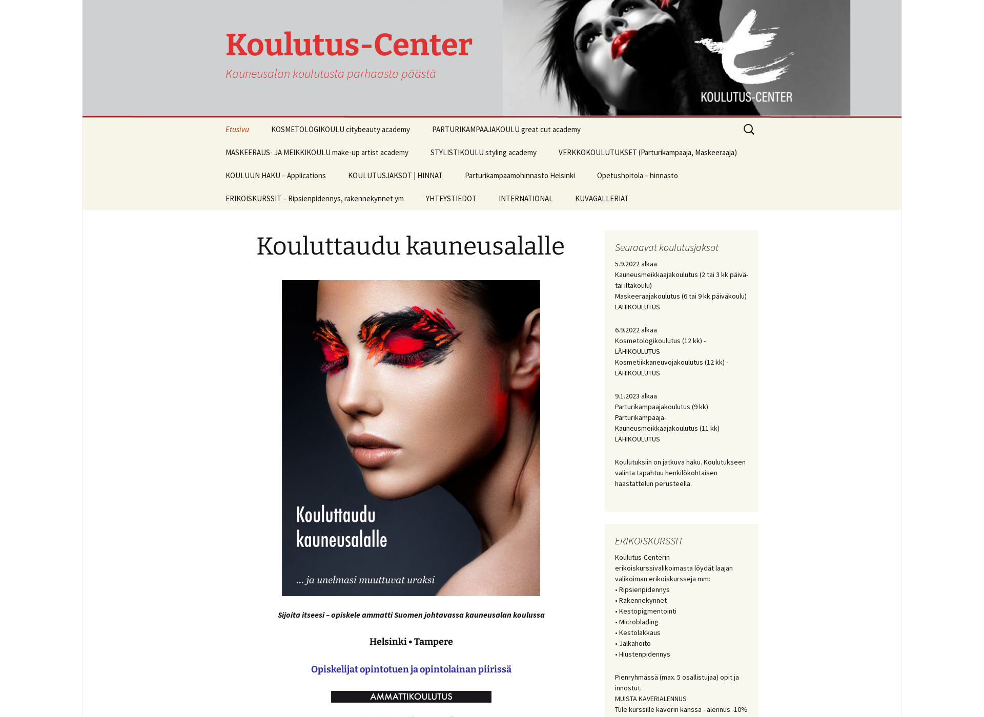 Screenshot for parturikampaamokoulu.fi