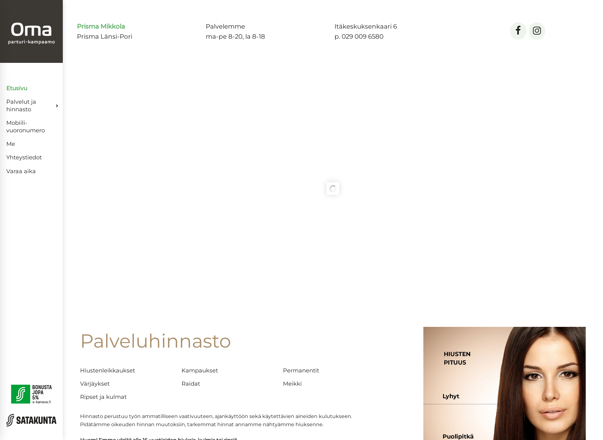 Screenshot for parturikampaamoprismapori.fi