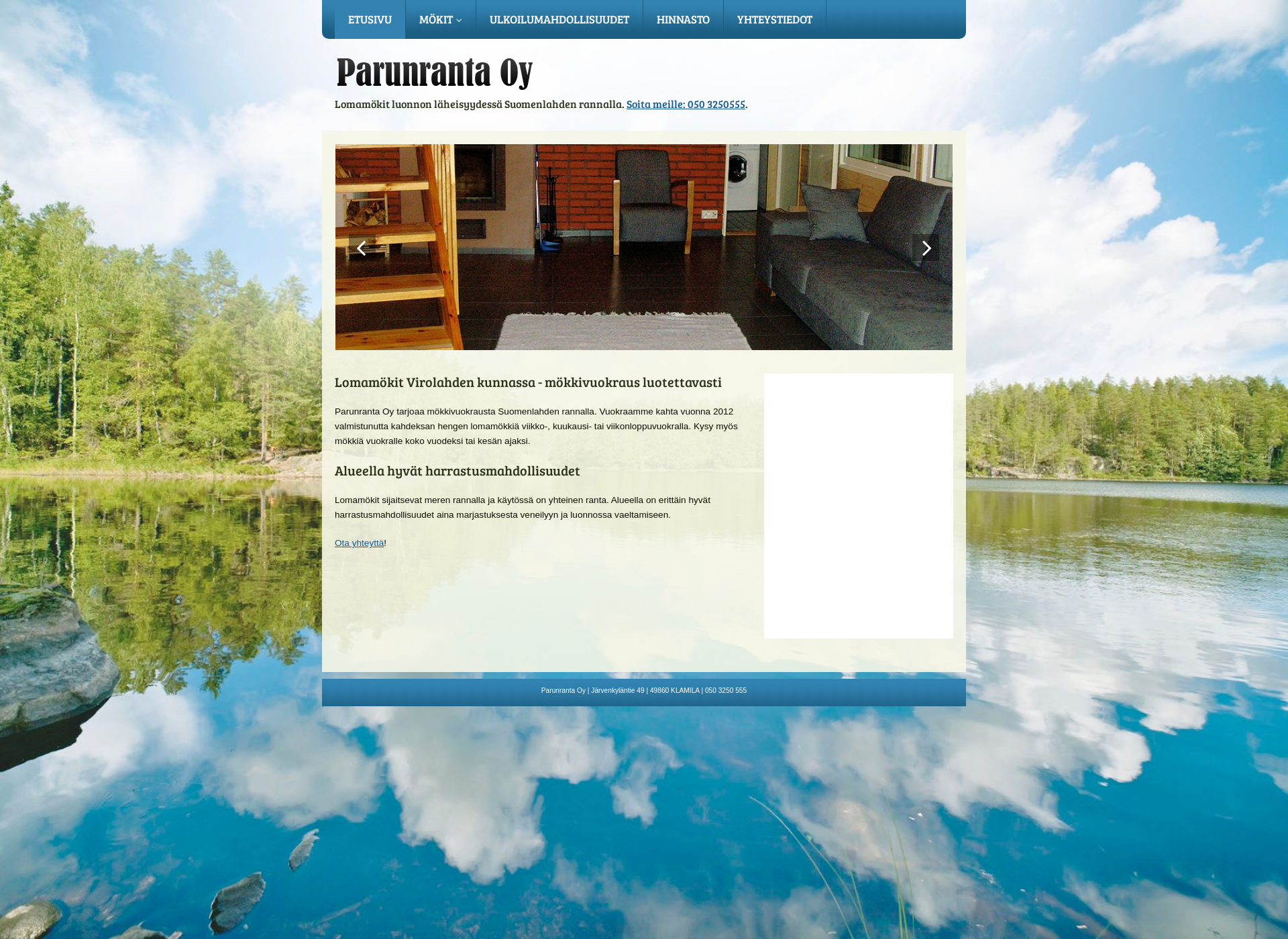 Screenshot for parunranta.fi