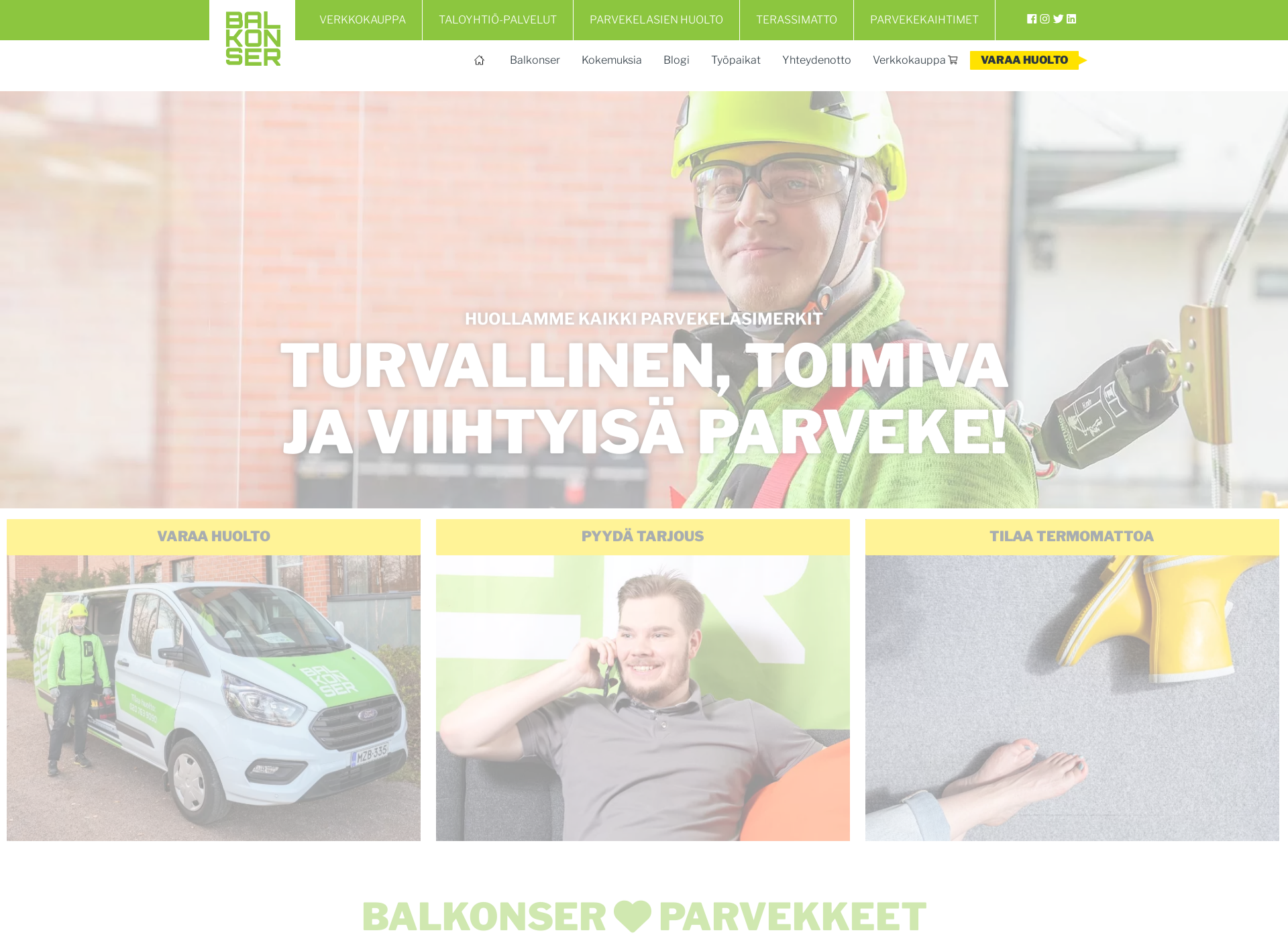 Screenshot for parvekematto.fi