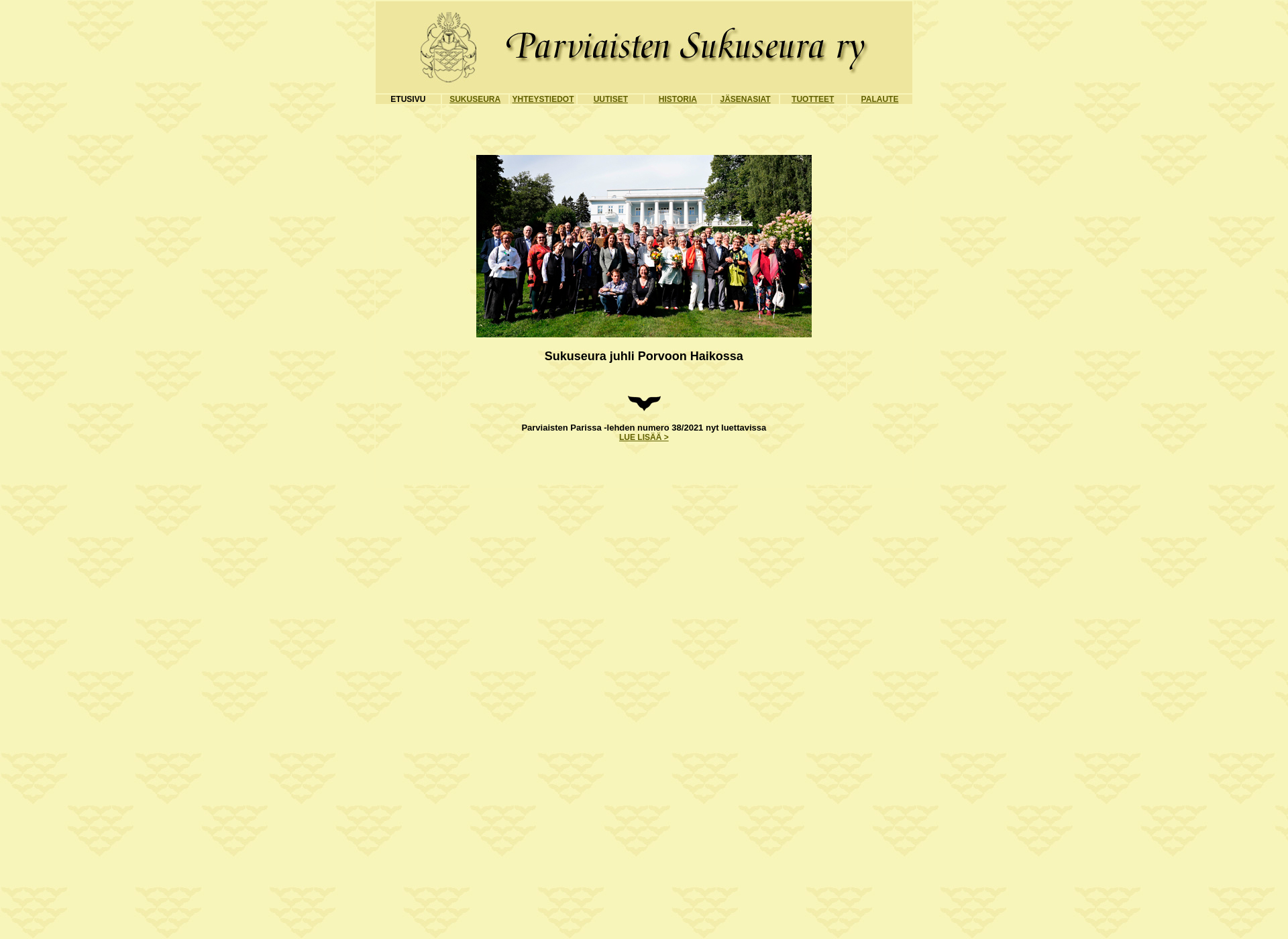 Screenshot for parviaistensukuseura.fi
