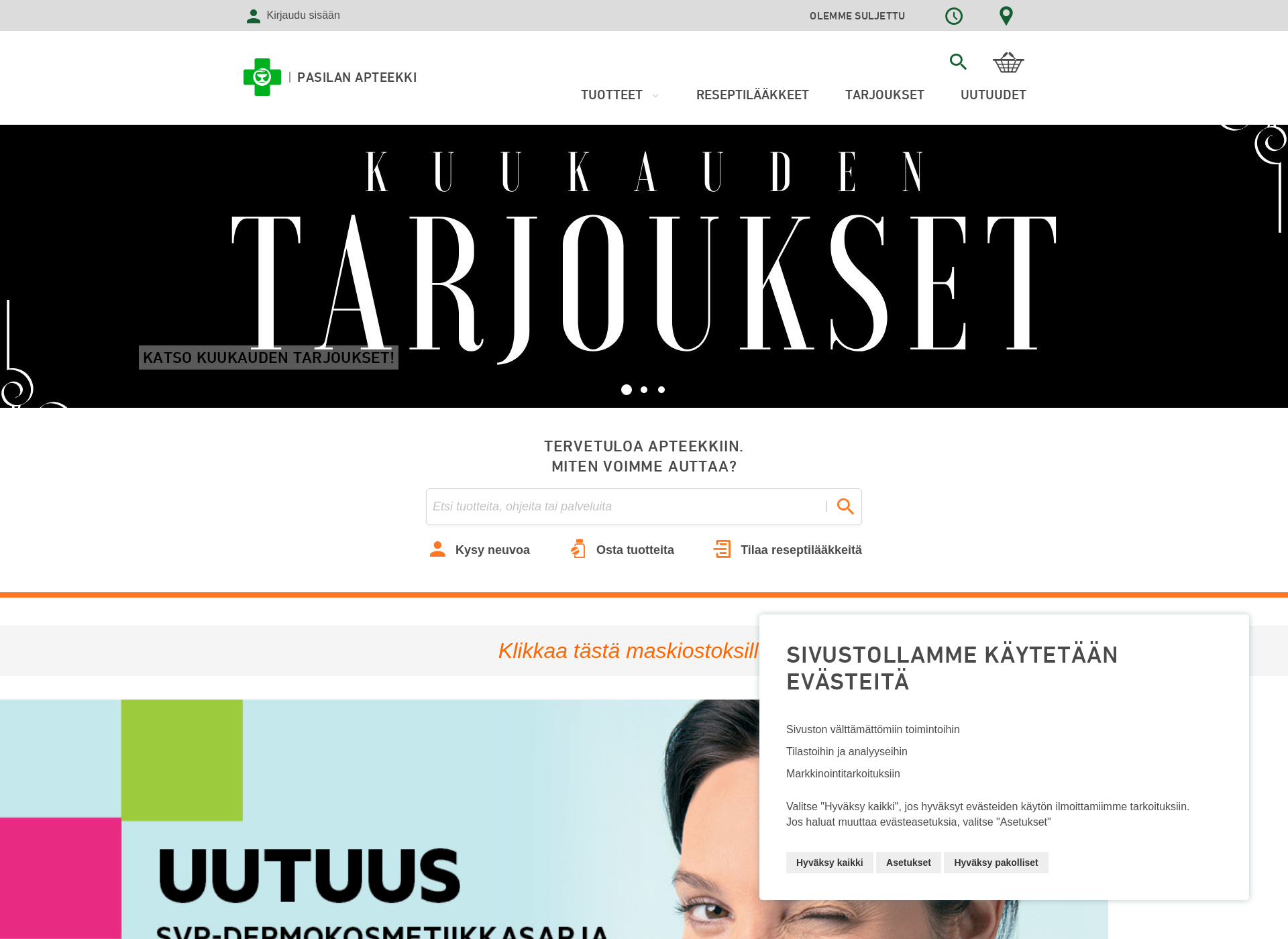 Screenshot for pasilanapteekinverkkokauppa.fi