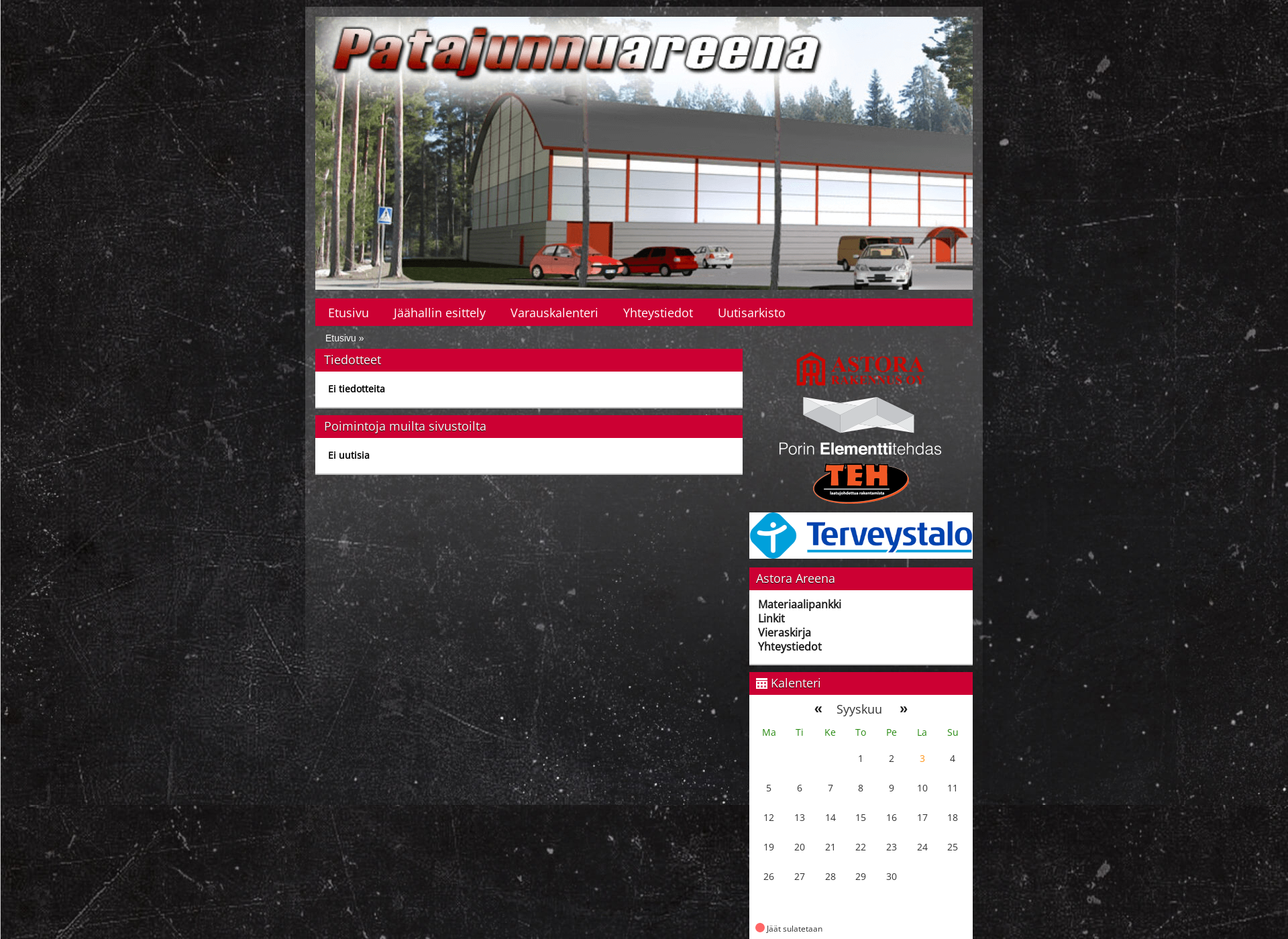 Screenshot for patajunnuareena.fi