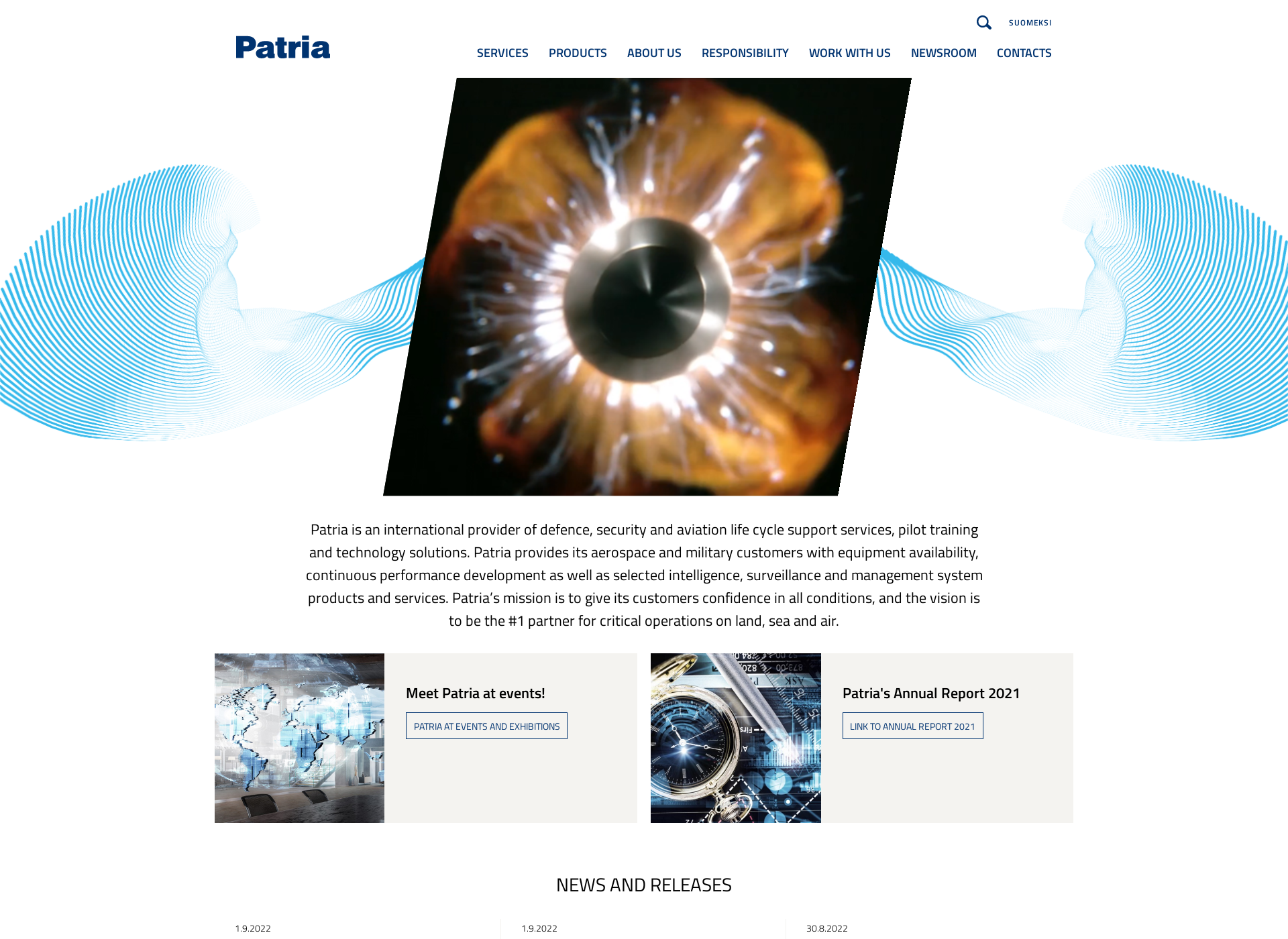 Screenshot for patria.fi
