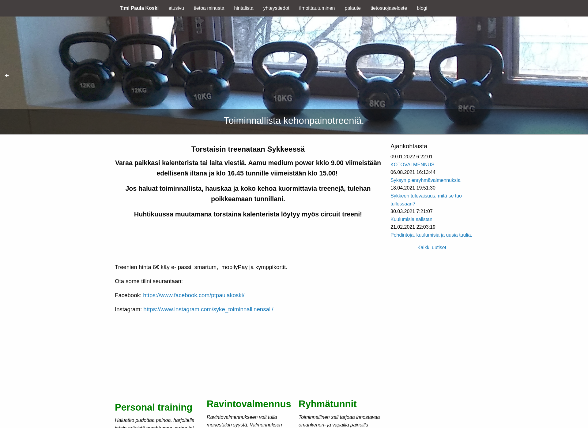 Screenshot for paulakoski.fi