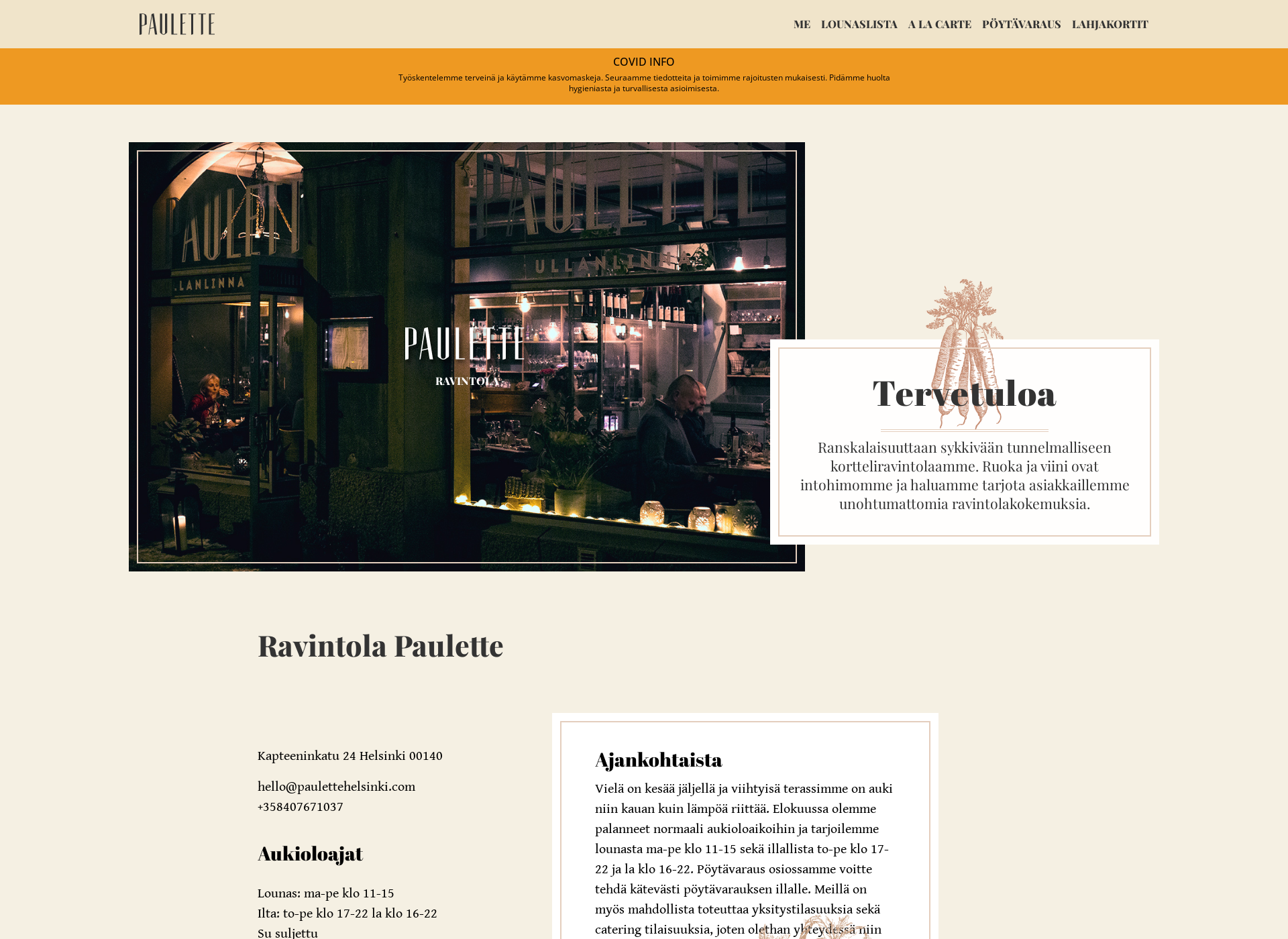 Screenshot for paulettehelsinki.fi