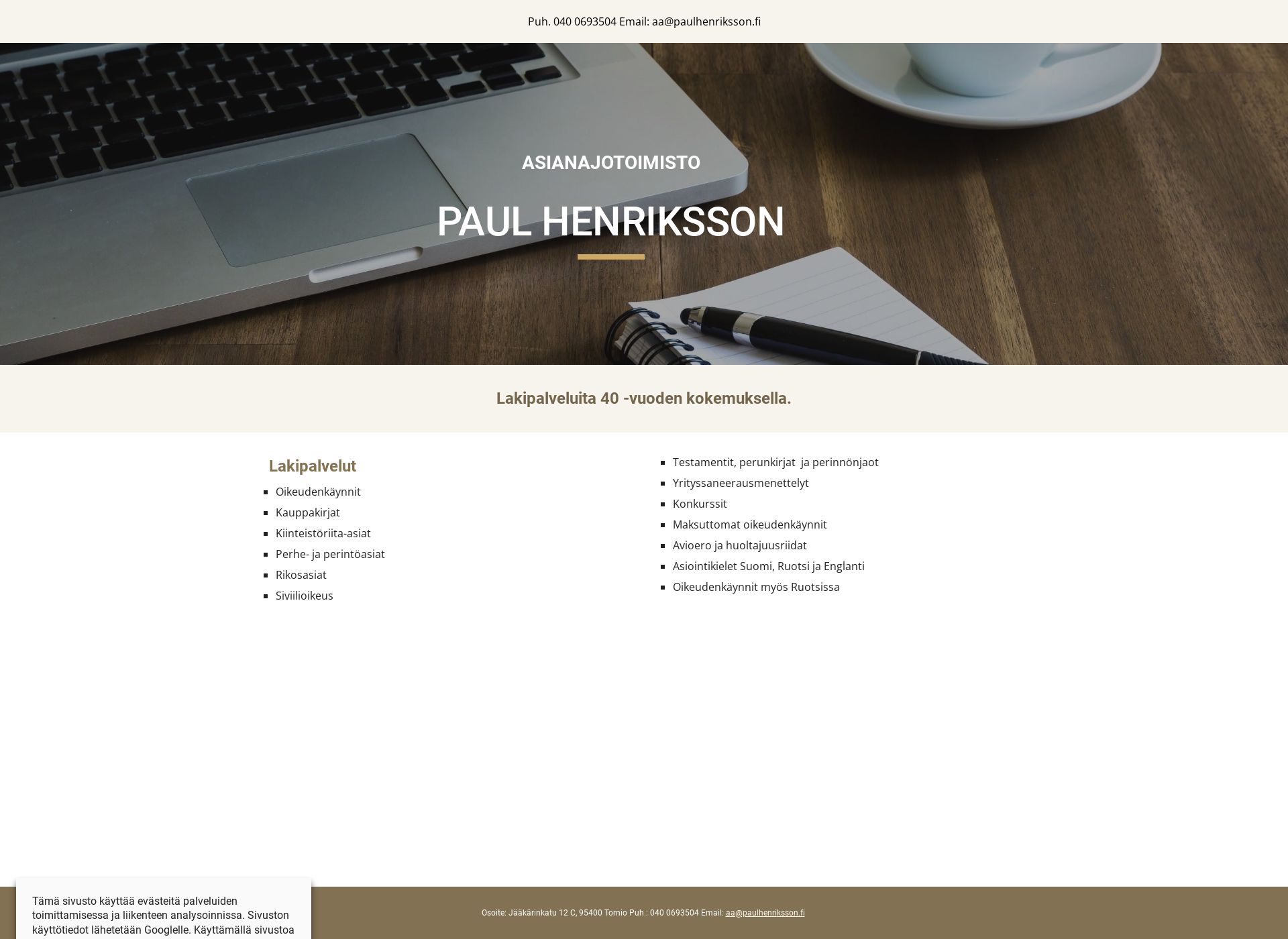 Skärmdump för paulhenriksson.fi