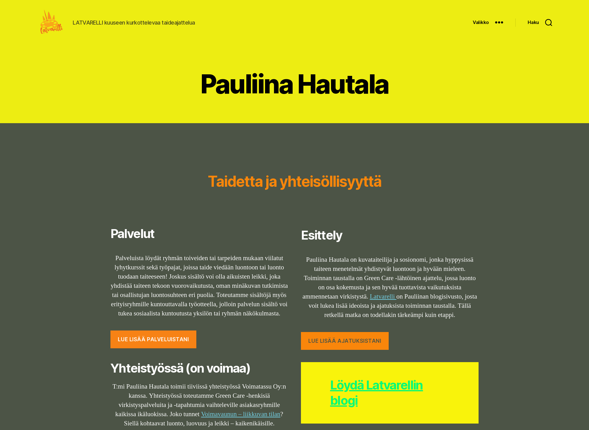 Screenshot for pauliinahautala.fi