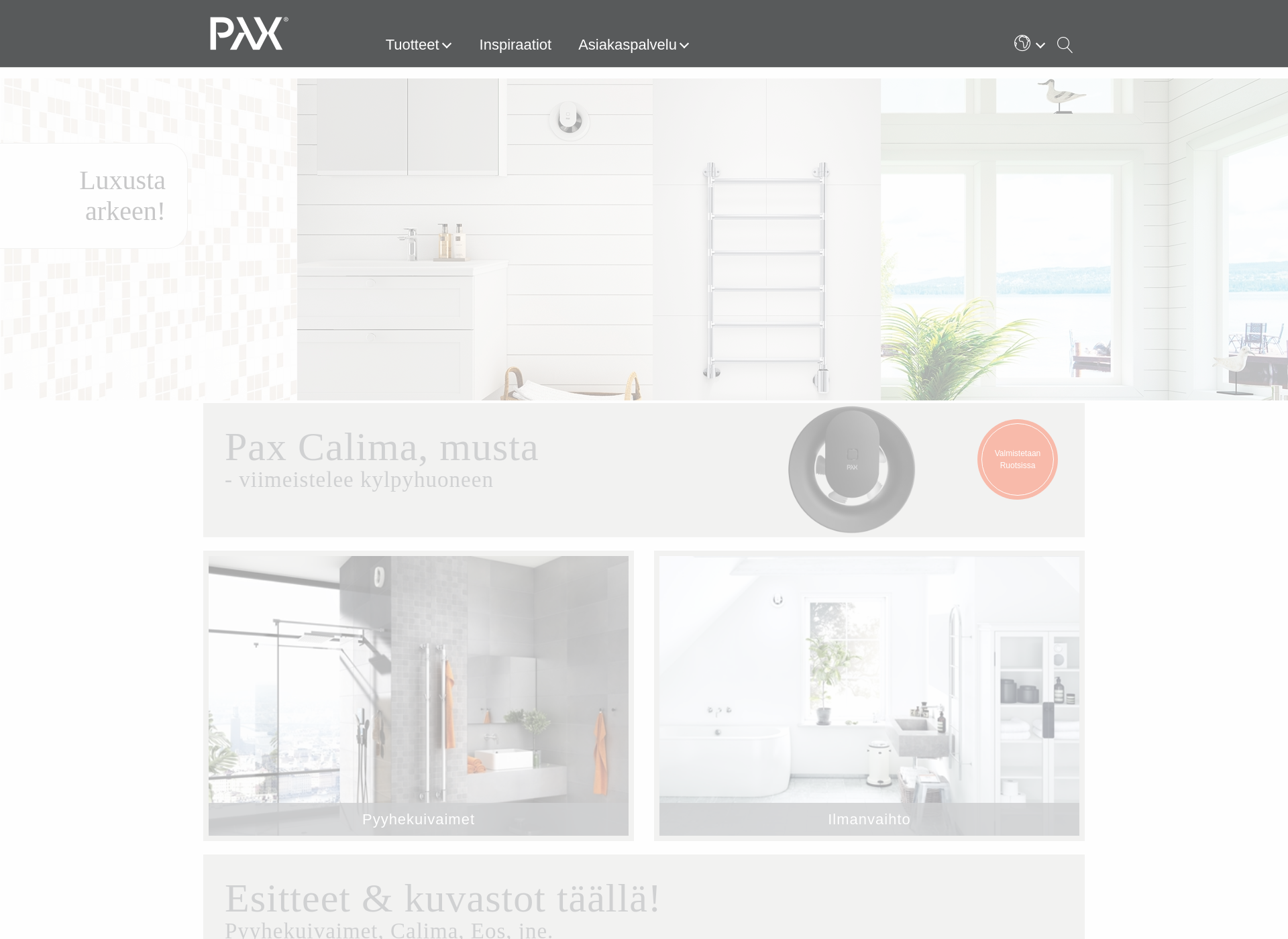 Screenshot for paxsuomi.fi