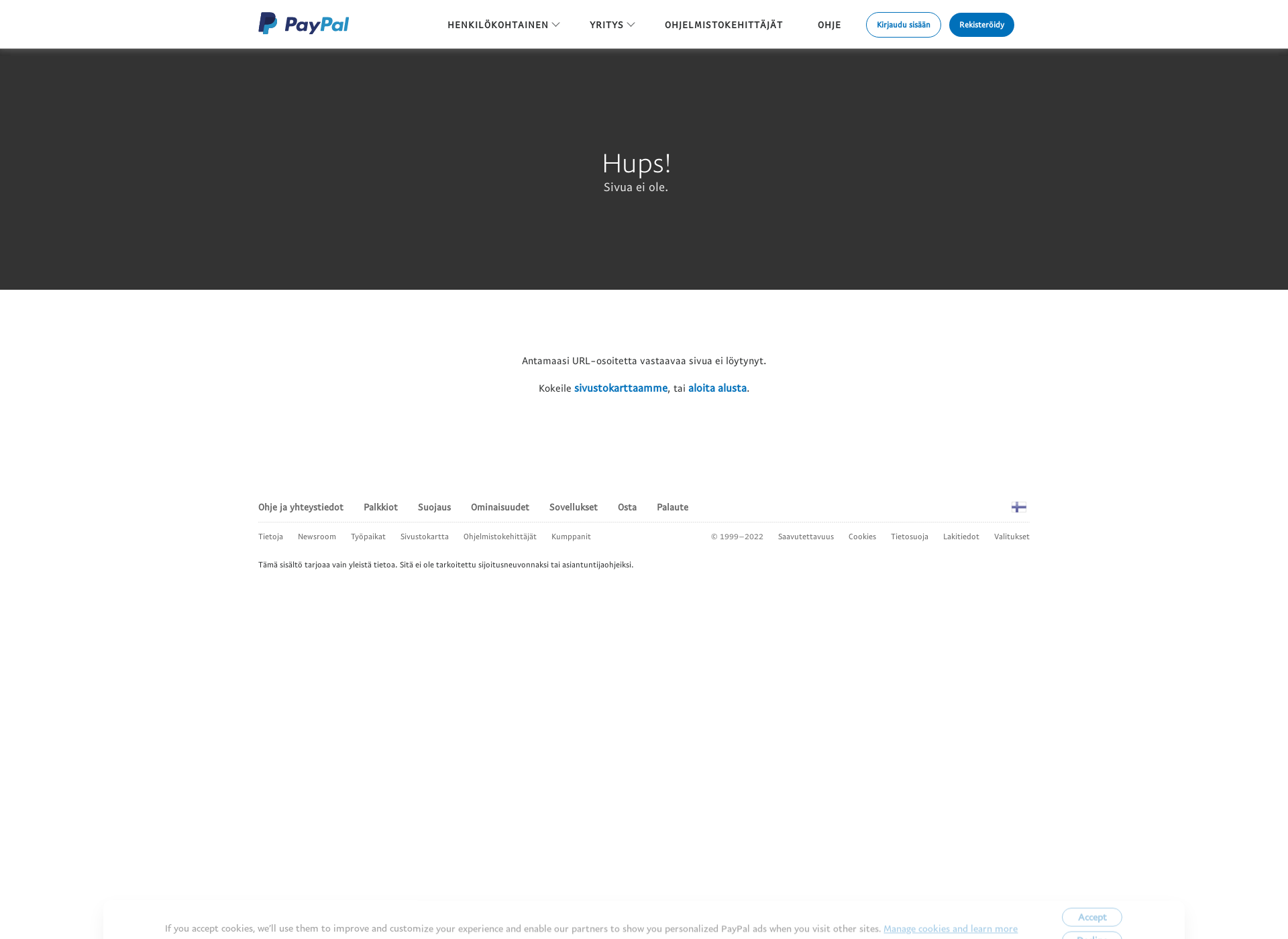 Screenshot for paypal-here.fi