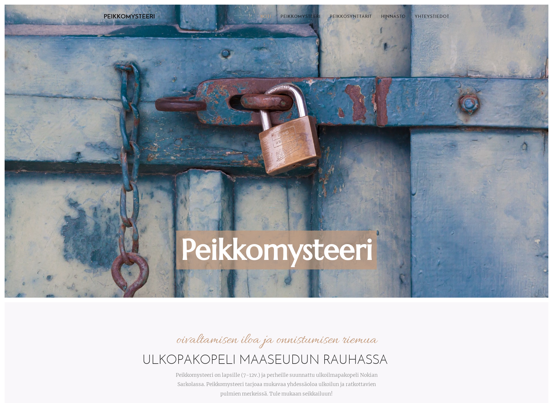 Screenshot for peikkomysteeri.fi