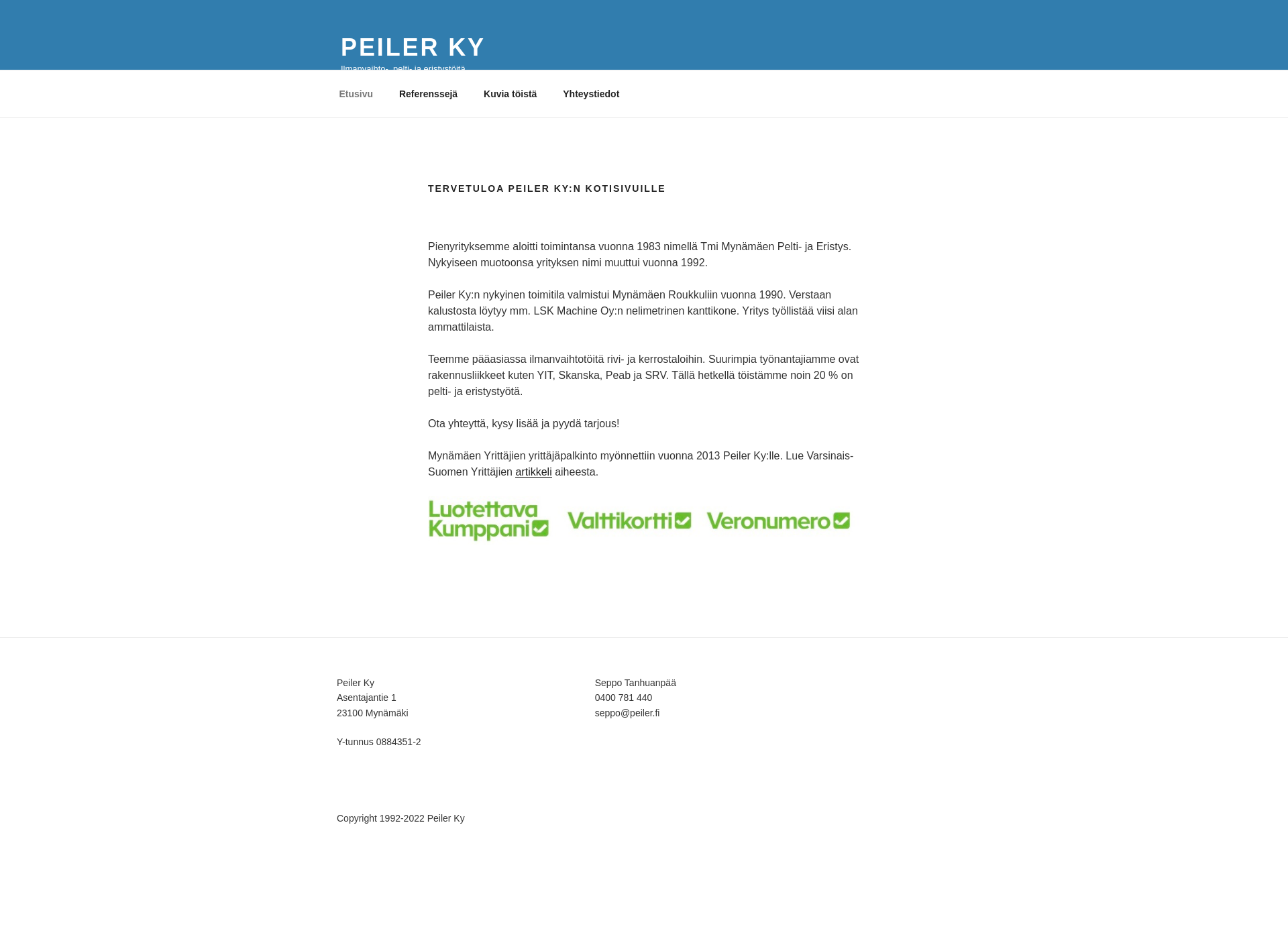 Screenshot for peiler.fi