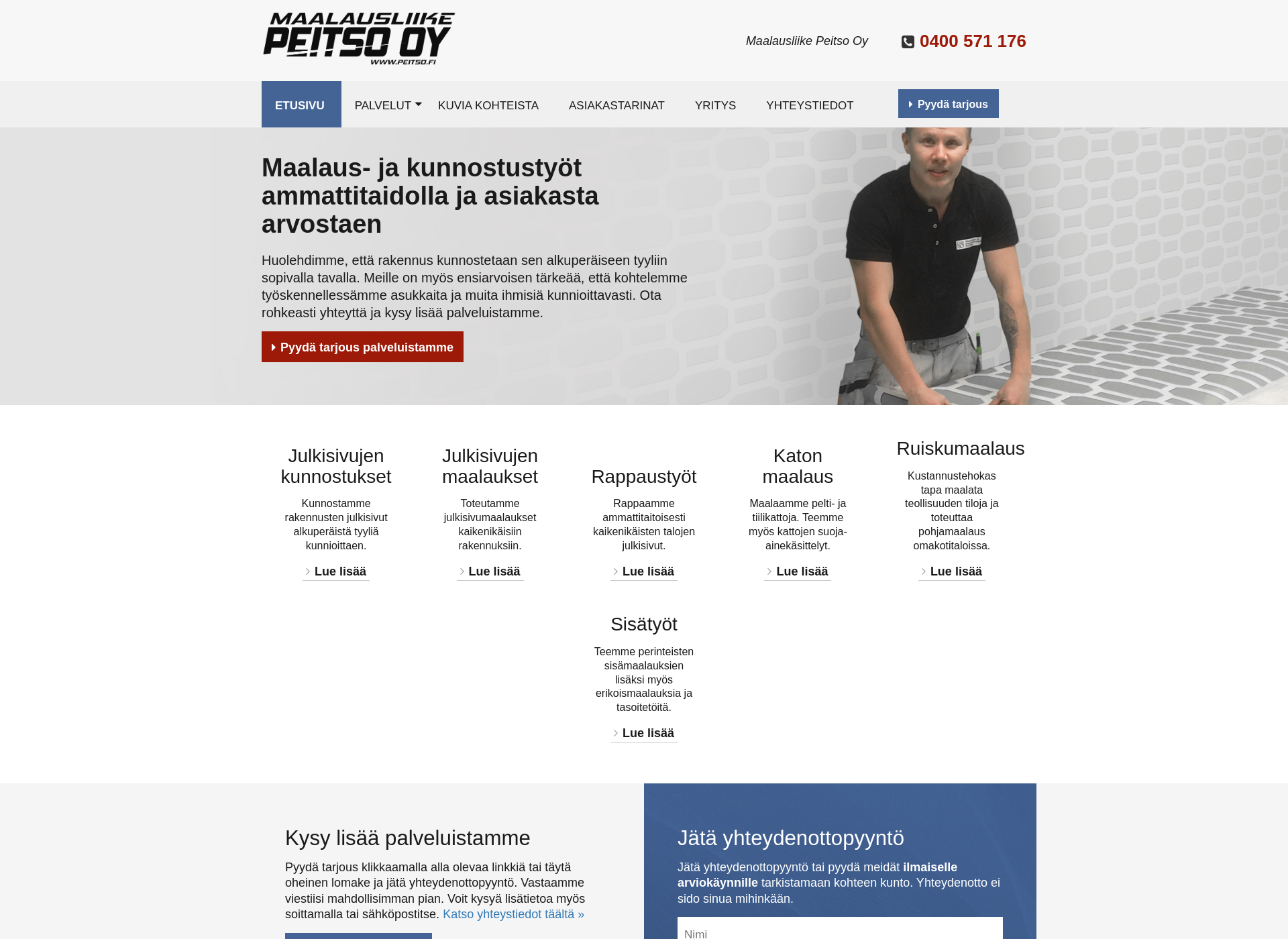 Screenshot for peitso.fi