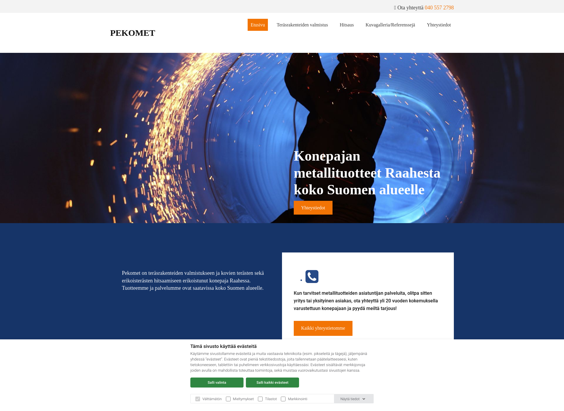 Screenshot for pekomet.fi