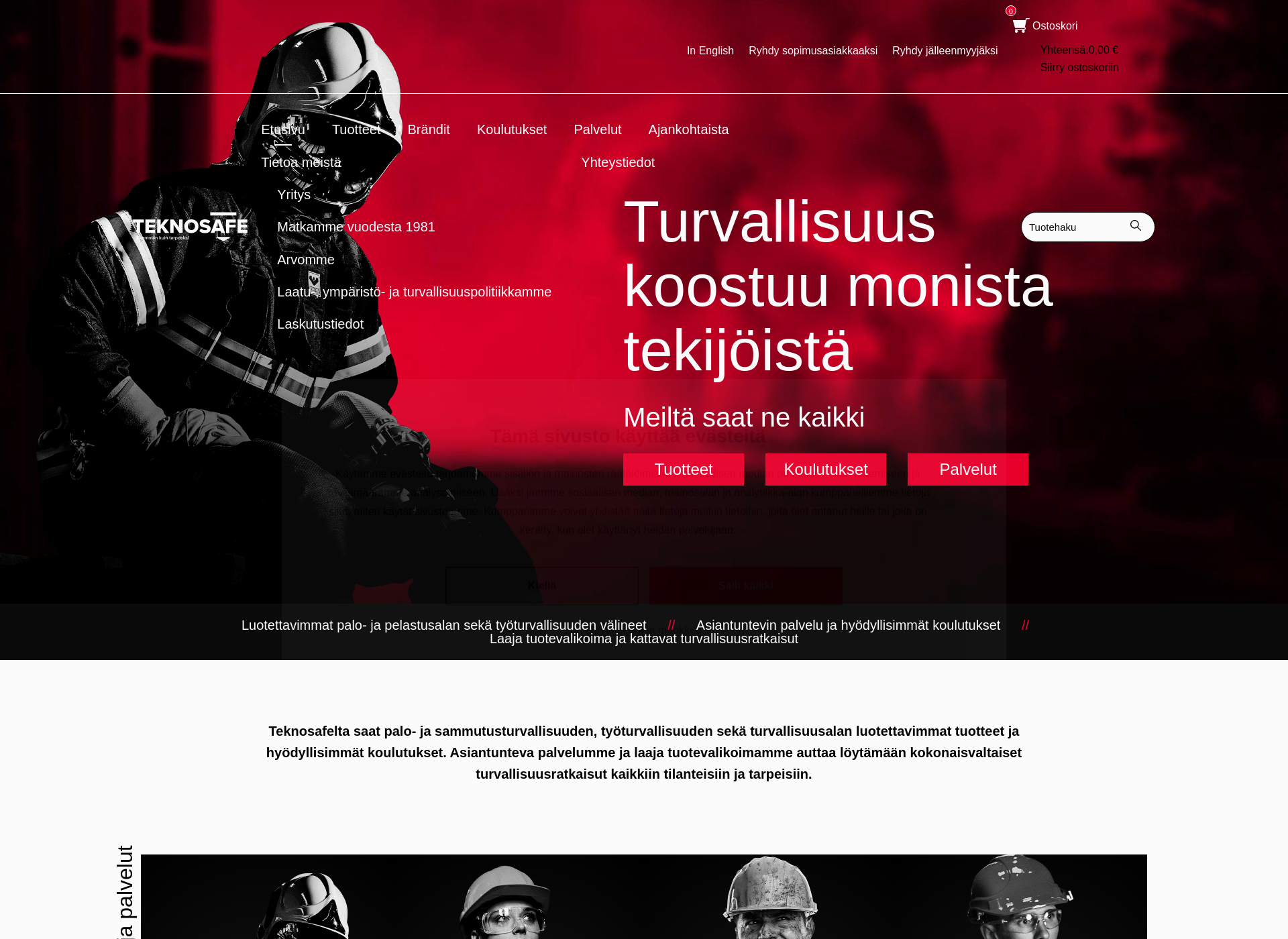 Screenshot for pelastuskalusto.fi