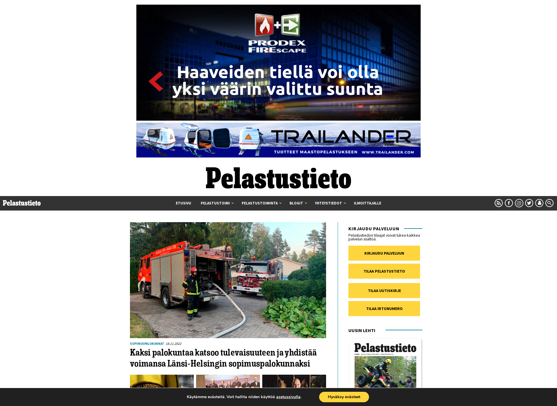 Screenshot for pelastustieto.fi