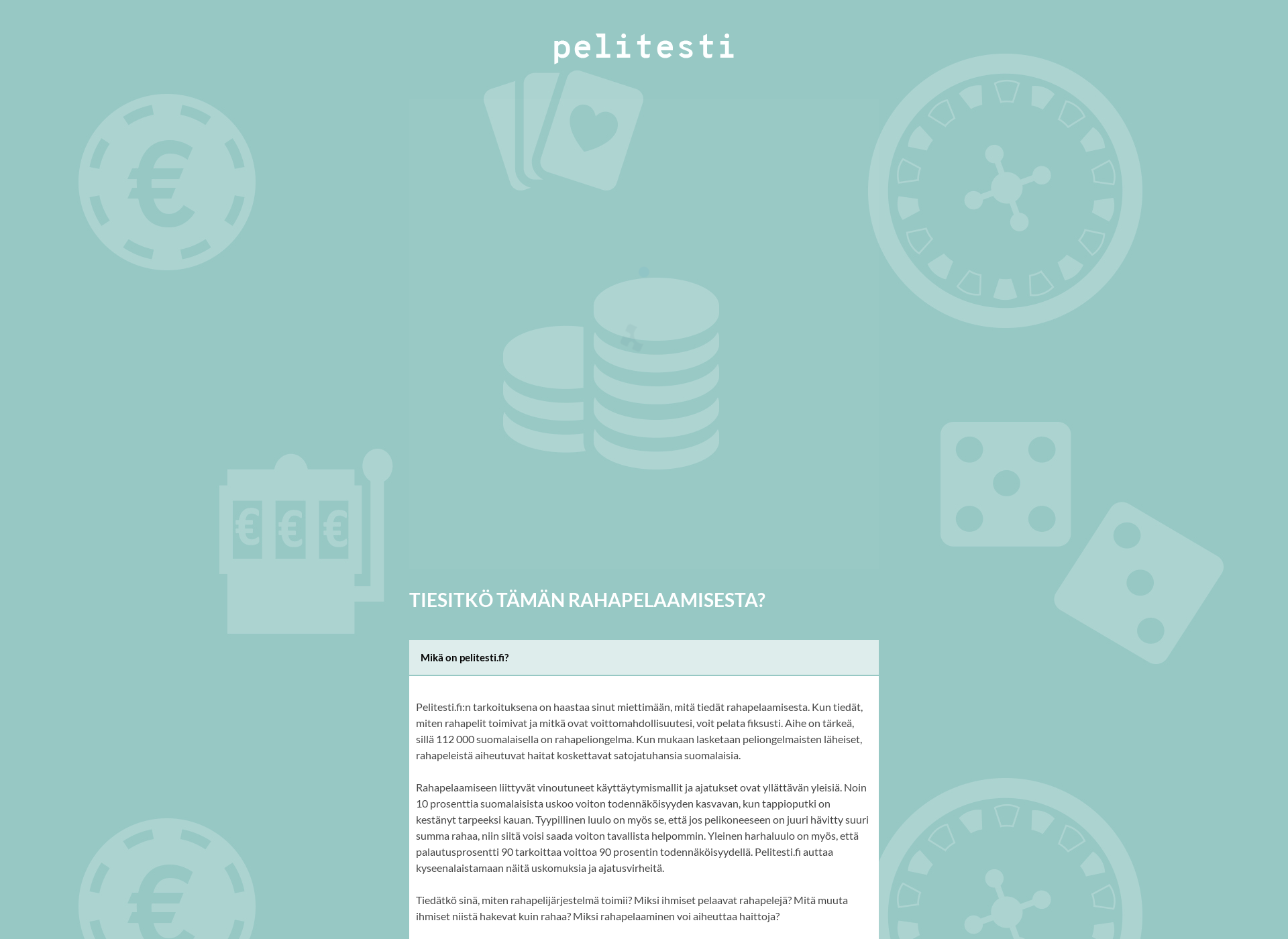 Screenshot for pelitesti.fi