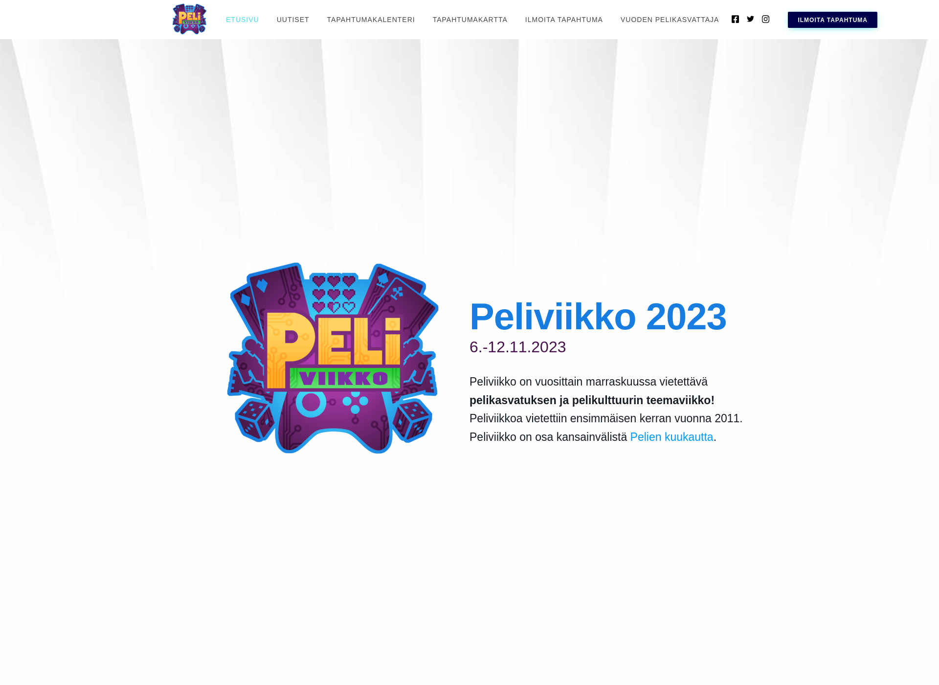 Screenshot for peliviikko.fi