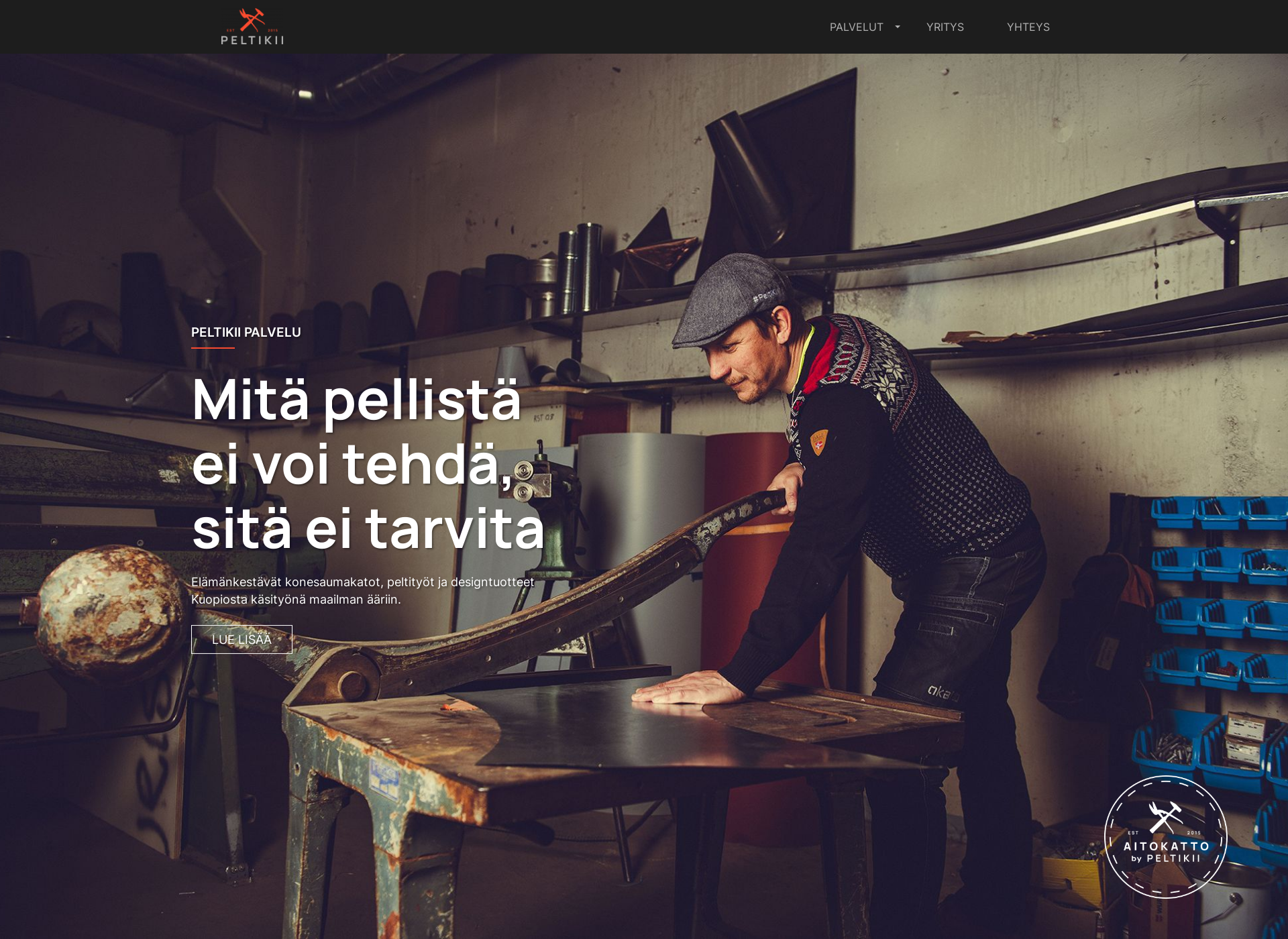 Skärmdump för peltikiipalvelu.fi