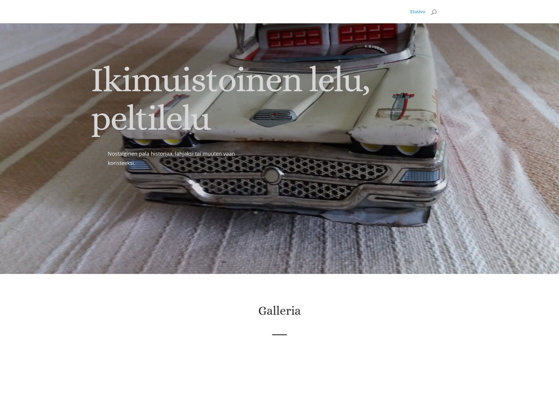 Skärmdump för peltilelut.fi