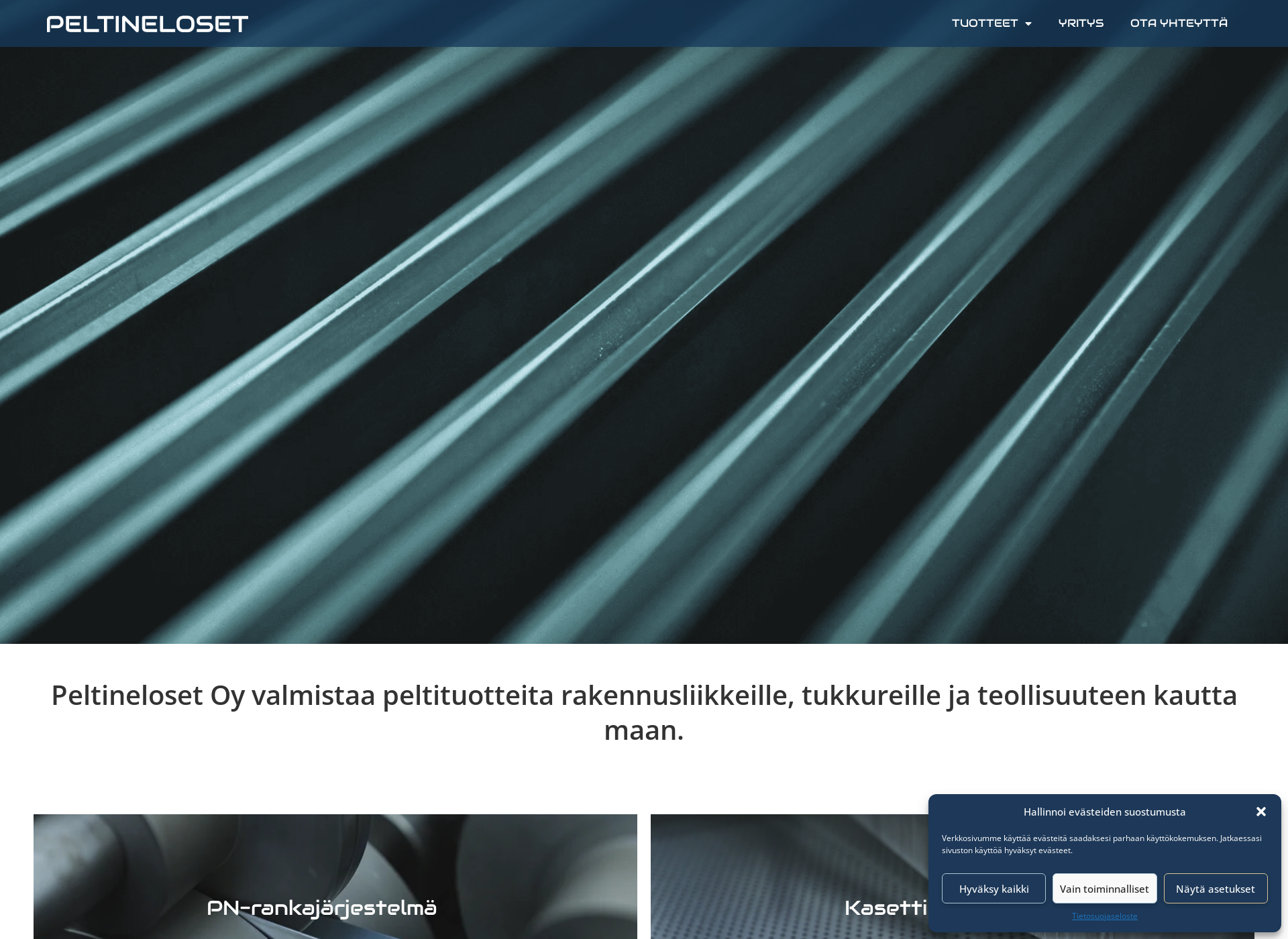 Screenshot for peltineloset.fi