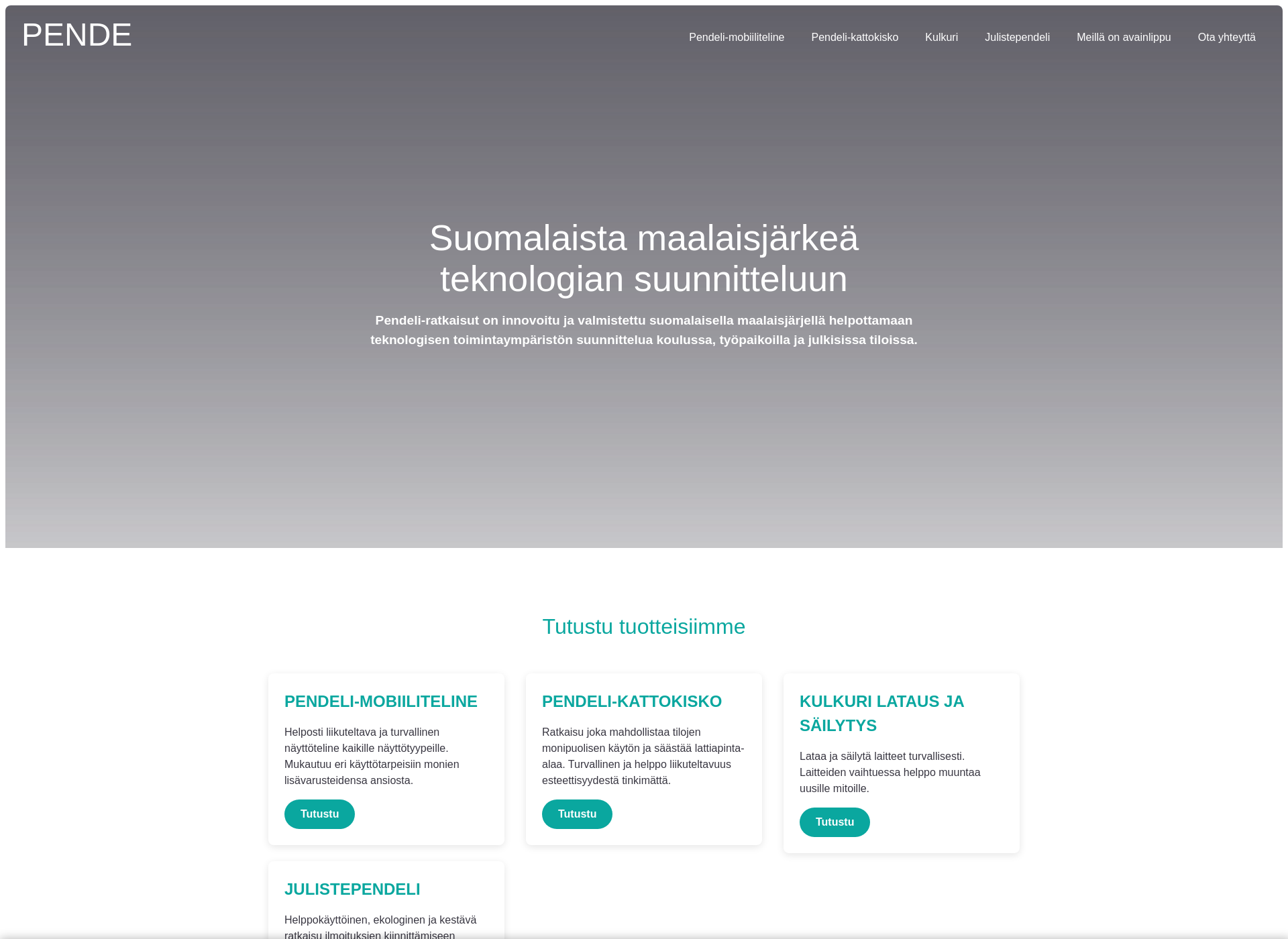 Screenshot for pende.fi