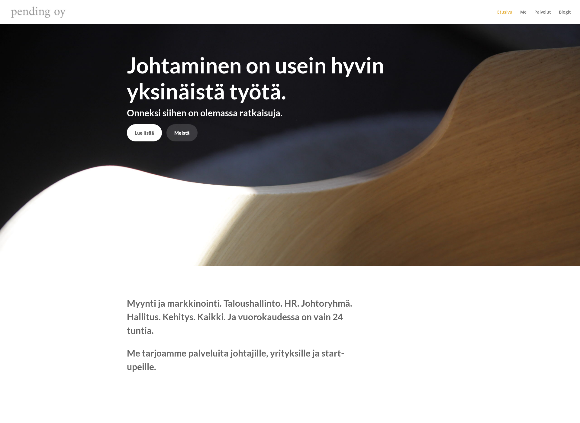 Skärmdump för pending.fi