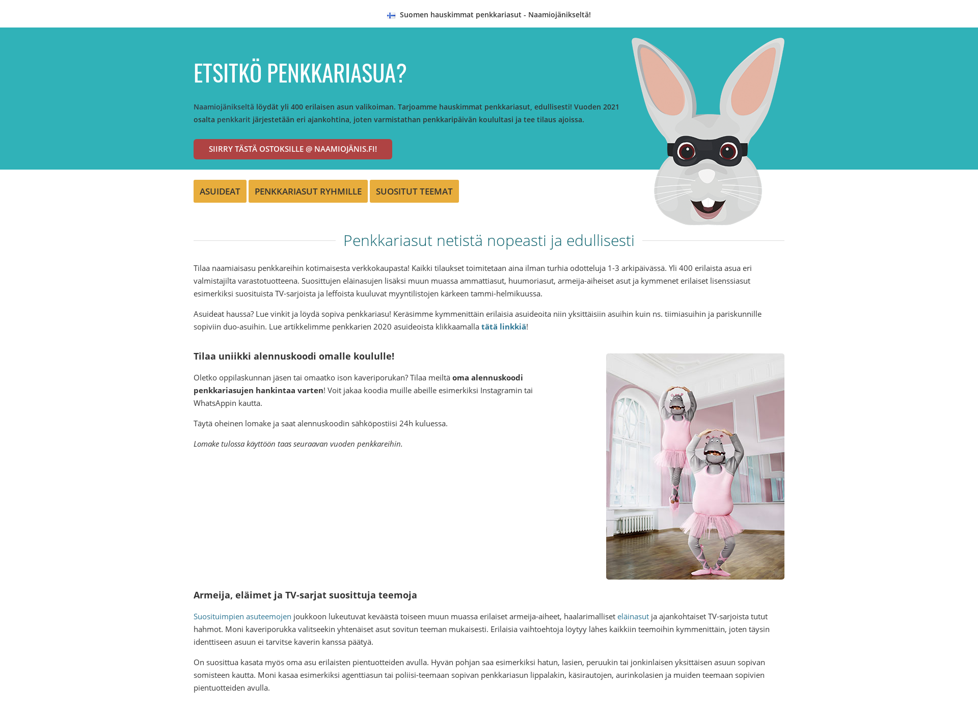 Screenshot for penkkaripuvut.fi