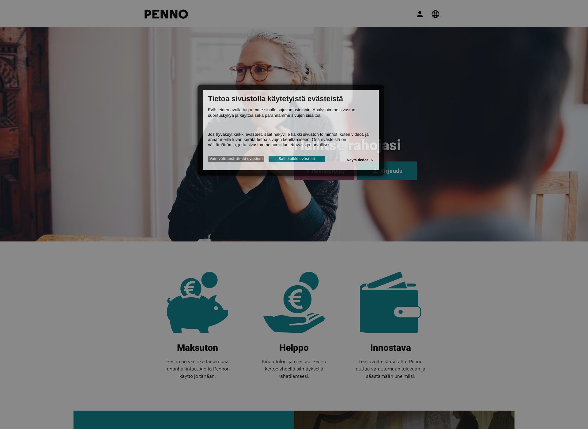 Skärmdump för penno.fi