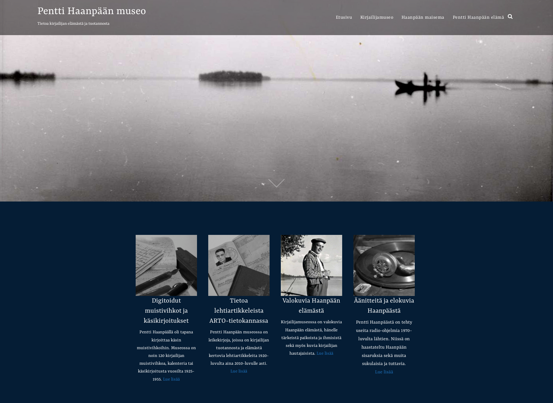 Screenshot for penttihaanpäänmuseo.fi