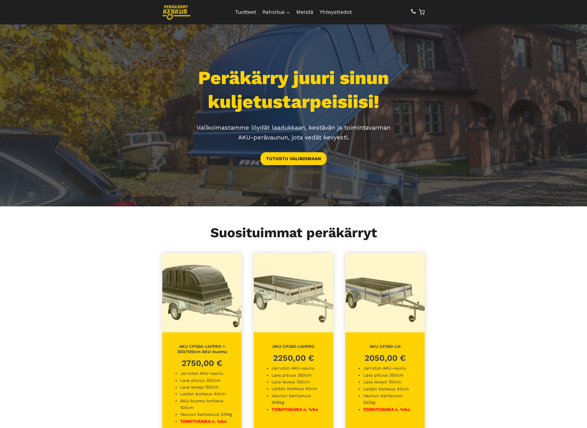 Screenshot for perakarrykeskus.fi