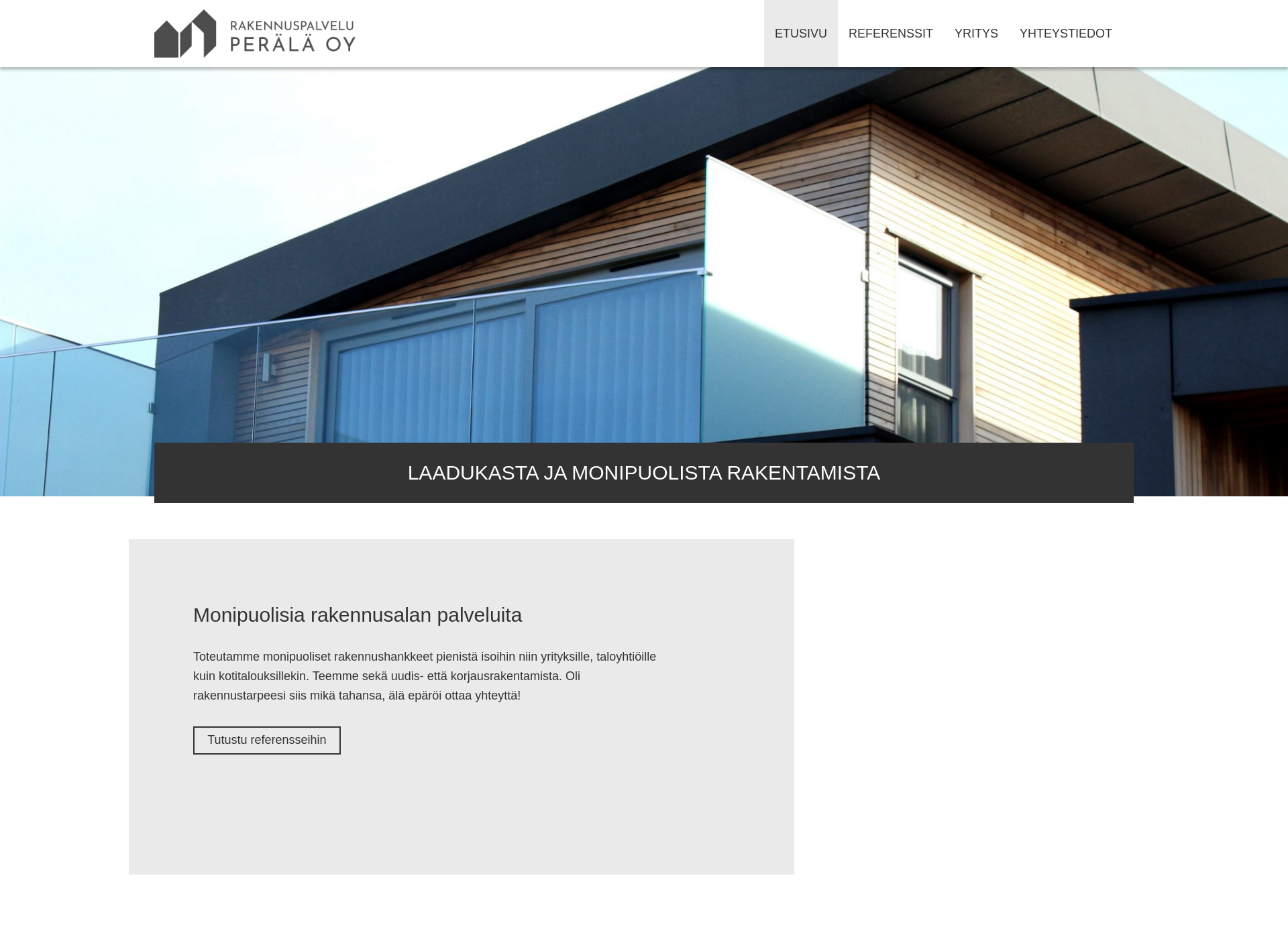 Screenshot for peralarakennus.fi
