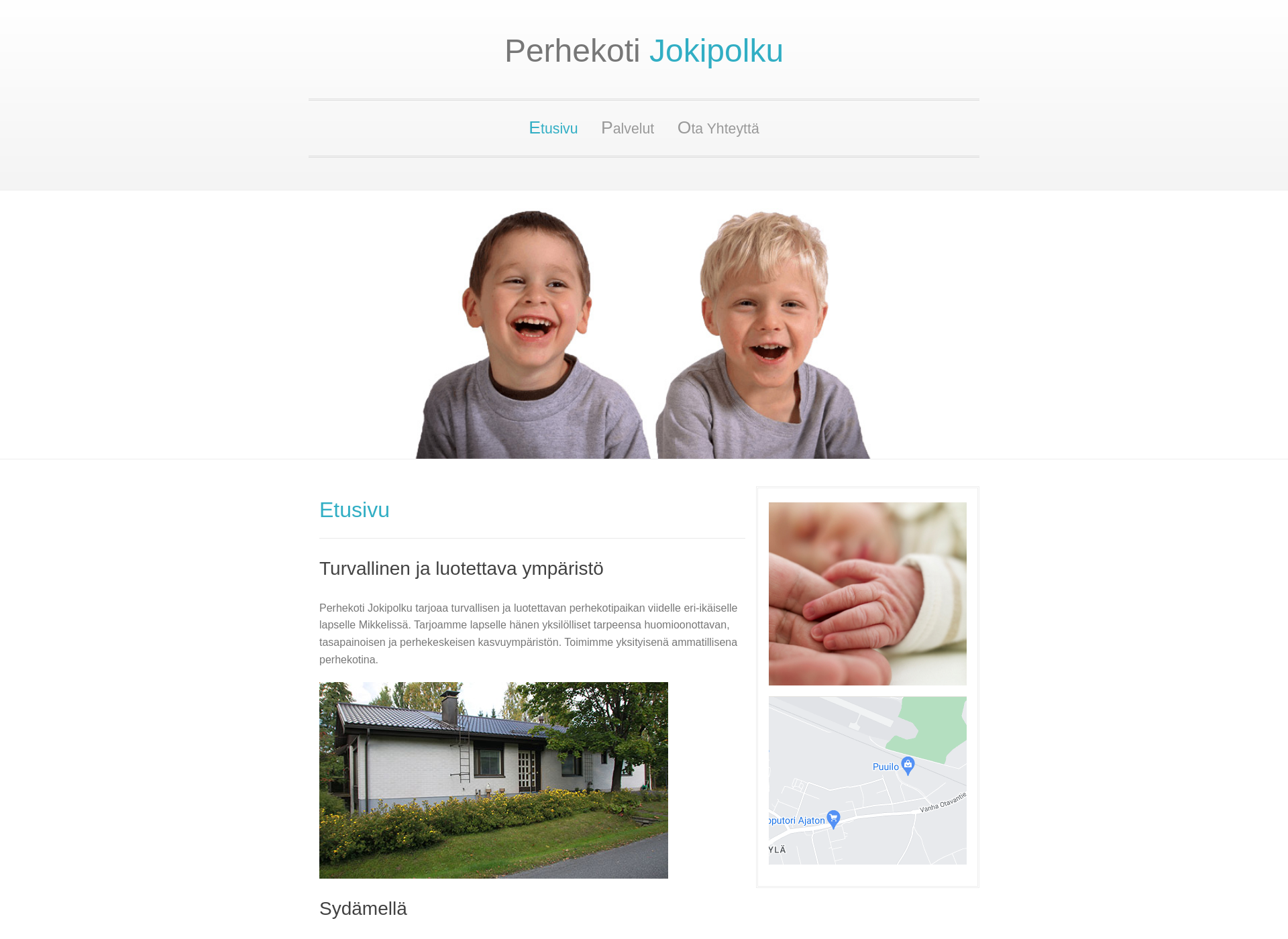 Skärmdump för perhekotijokipolku.fi
