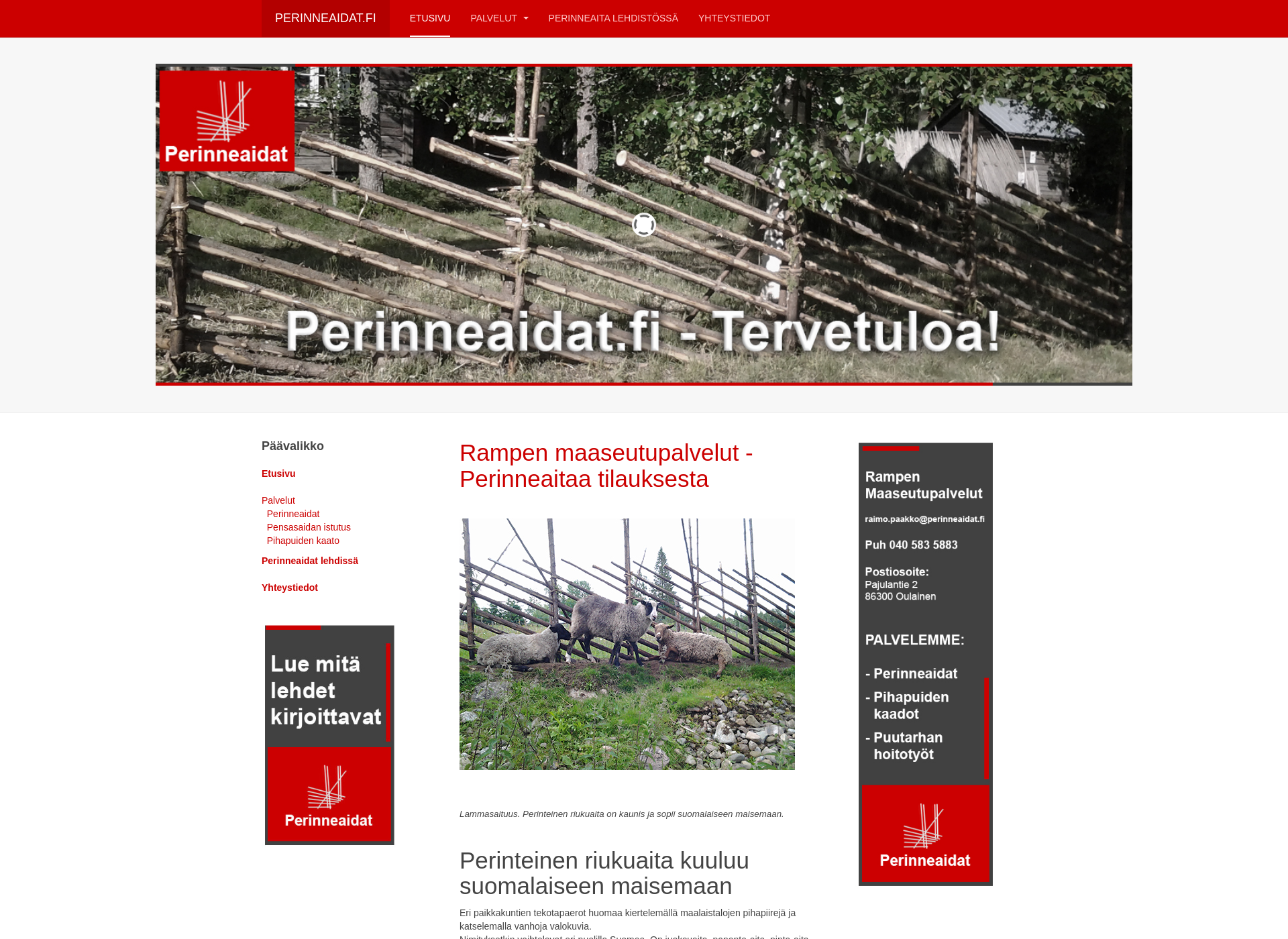 Screenshot for perinneaidat.fi