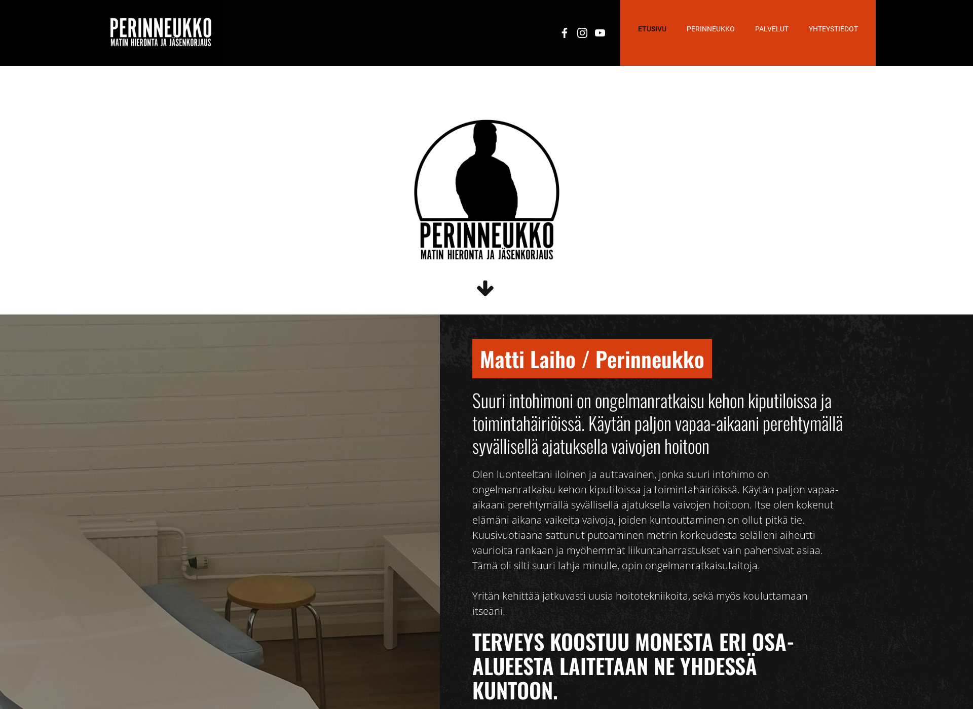 Skärmdump för perinneukko.fi