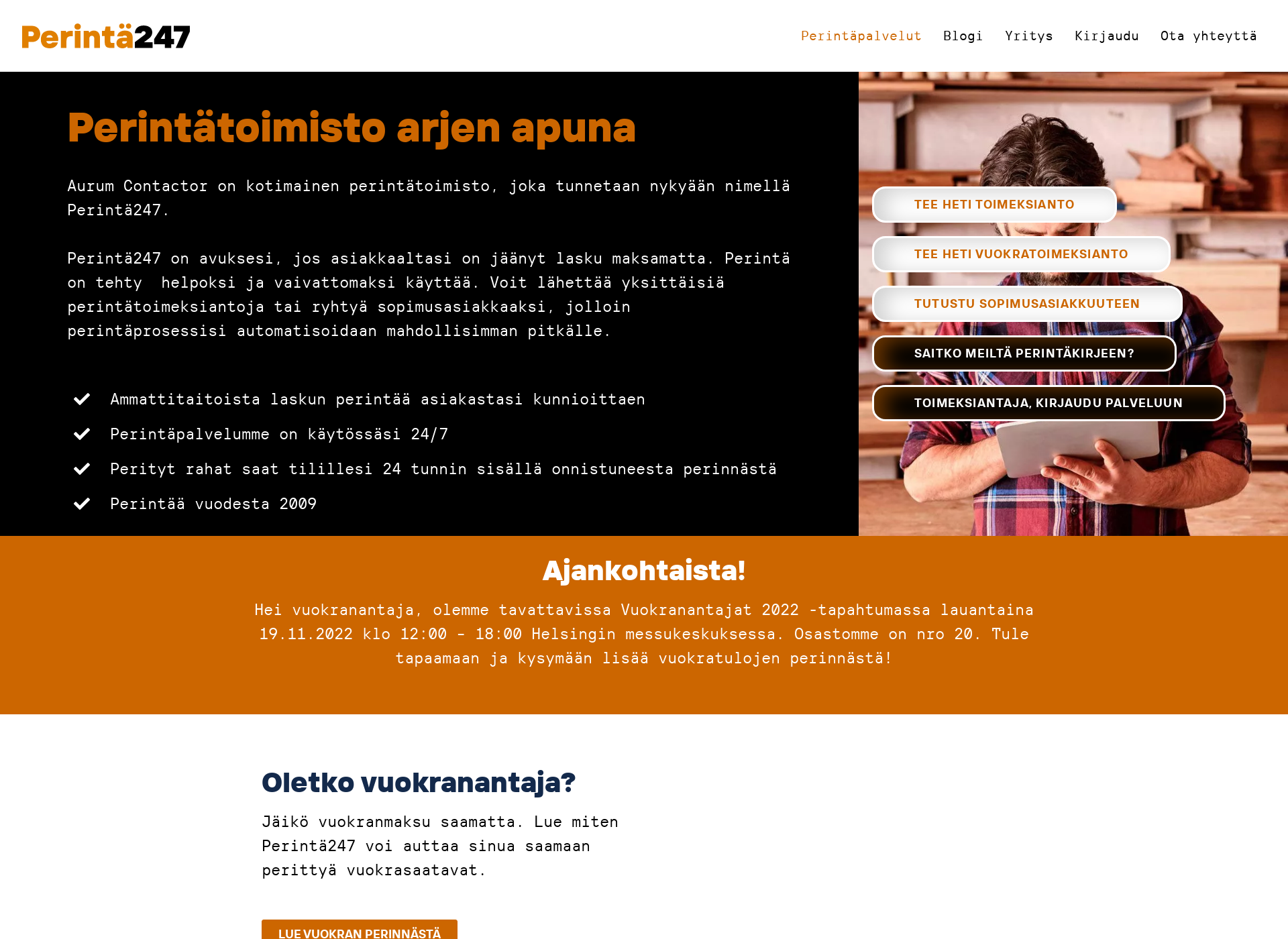 Screenshot for perinta247.fi