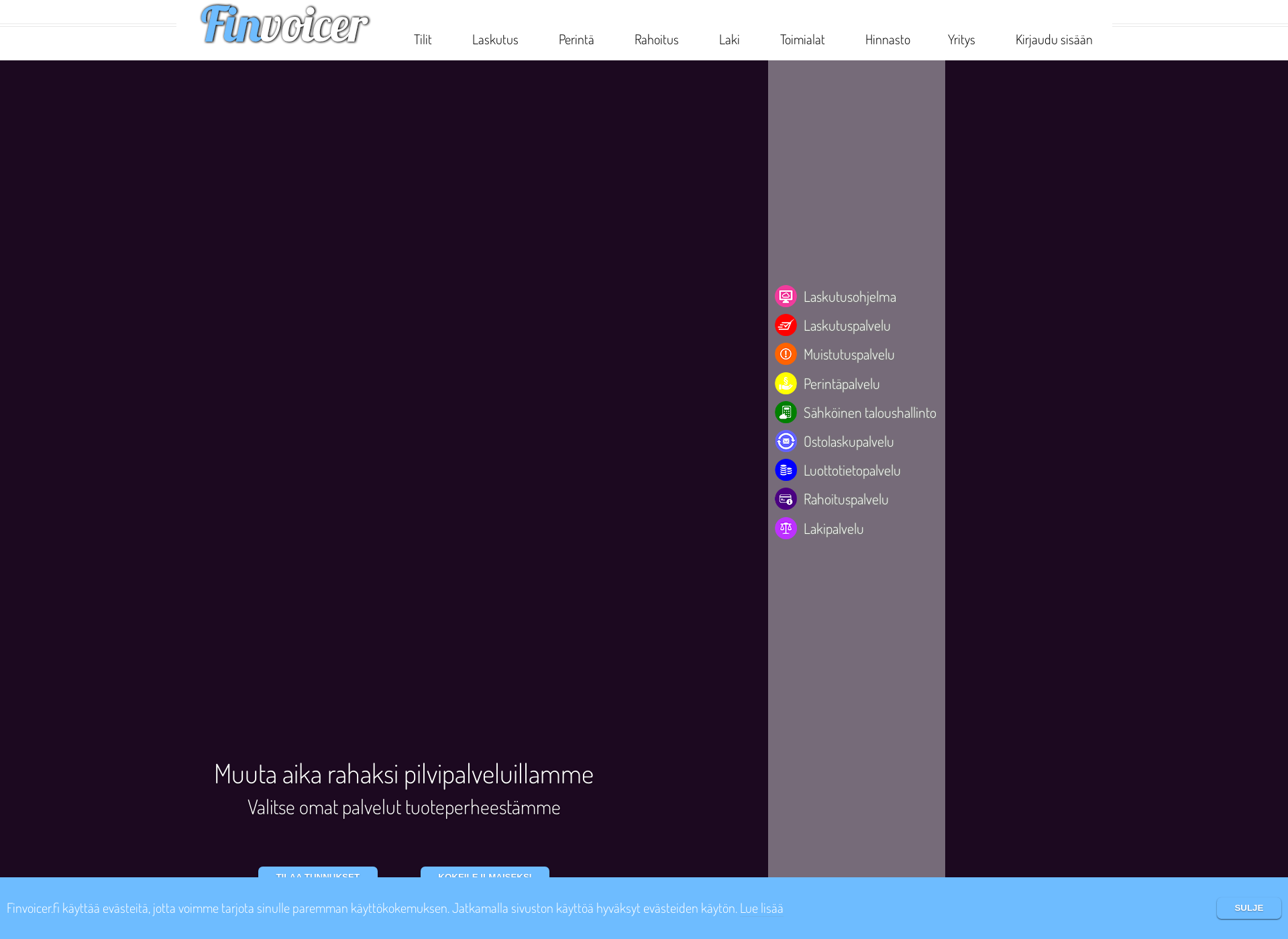 Screenshot for perintapalvelut.fi