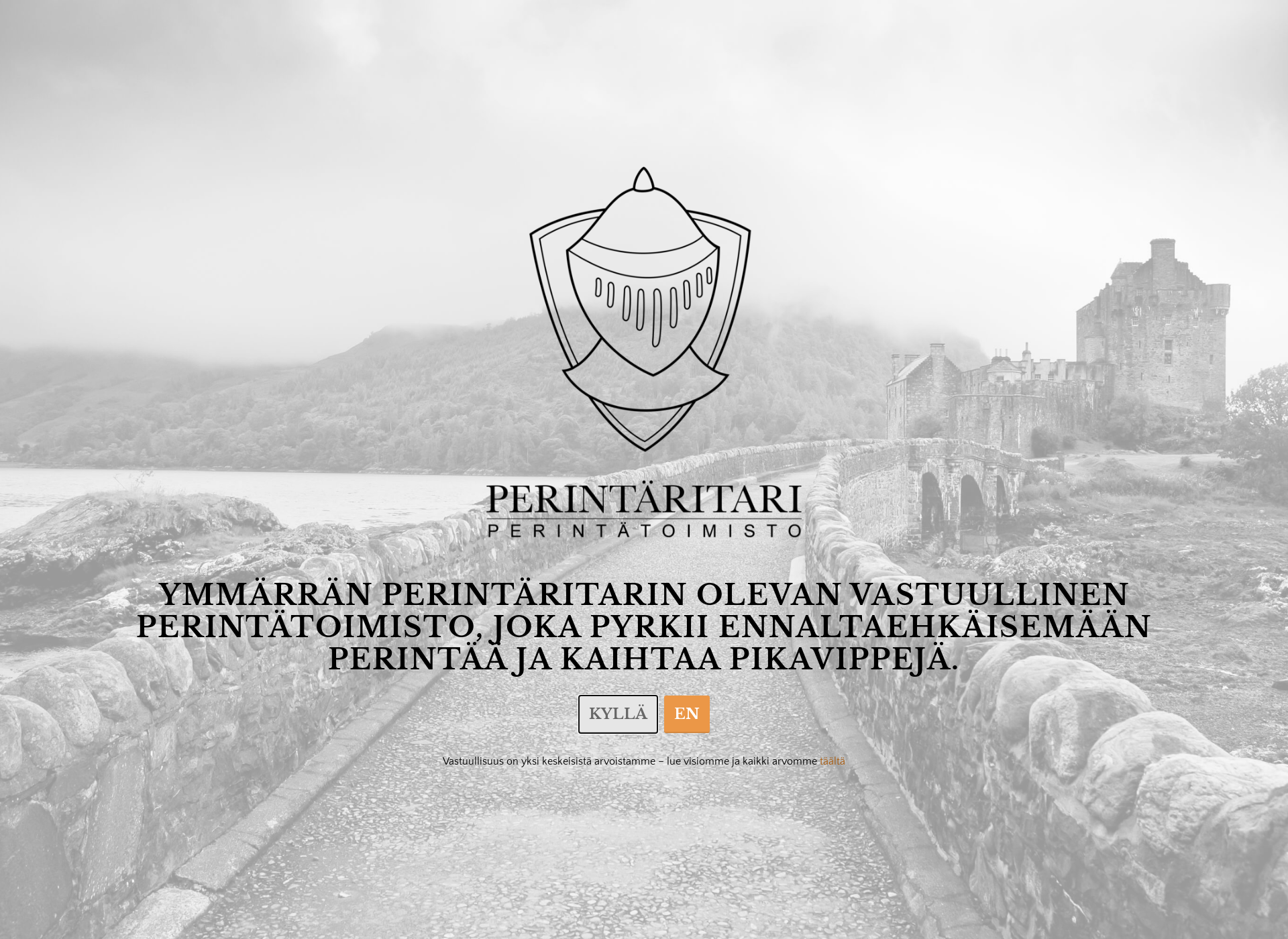 Skärmdump för perintäritari.fi