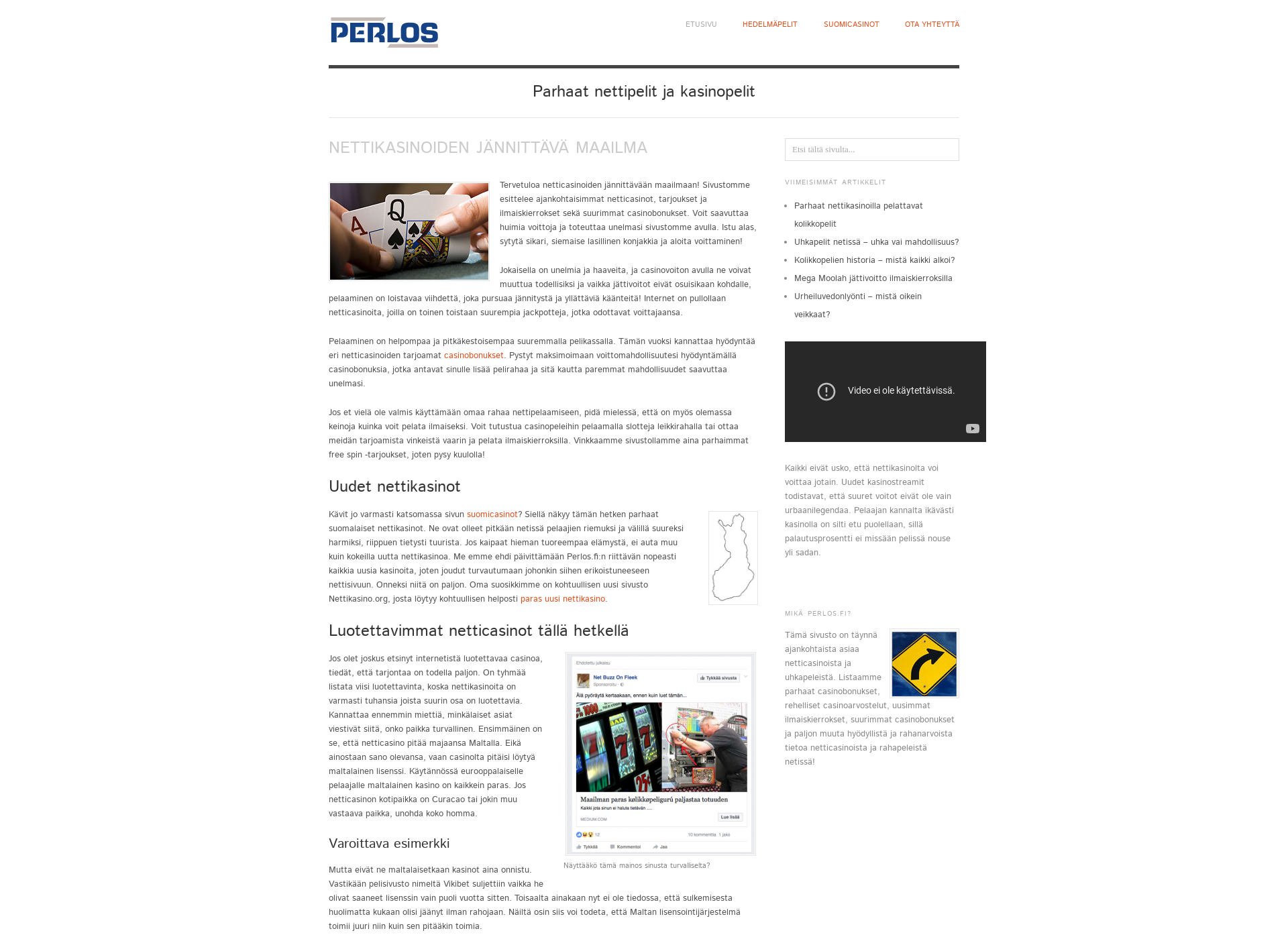 Screenshot for perlos.fi