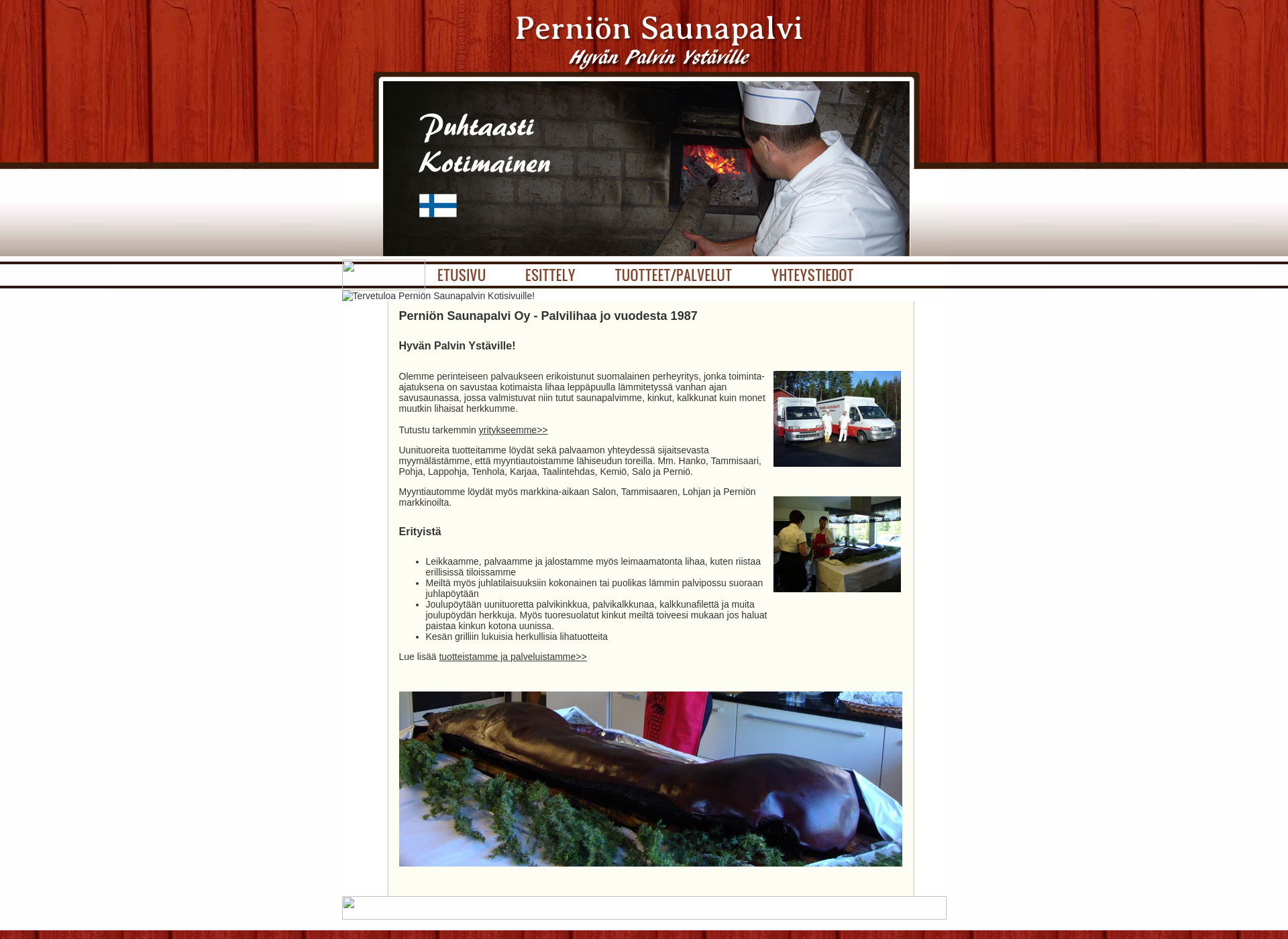 Screenshot for pernionsaunapalvi.fi