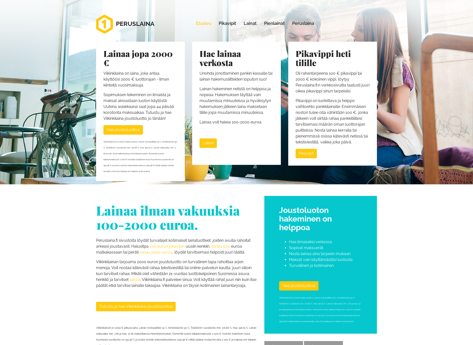 Screenshot for peruslaina.fi