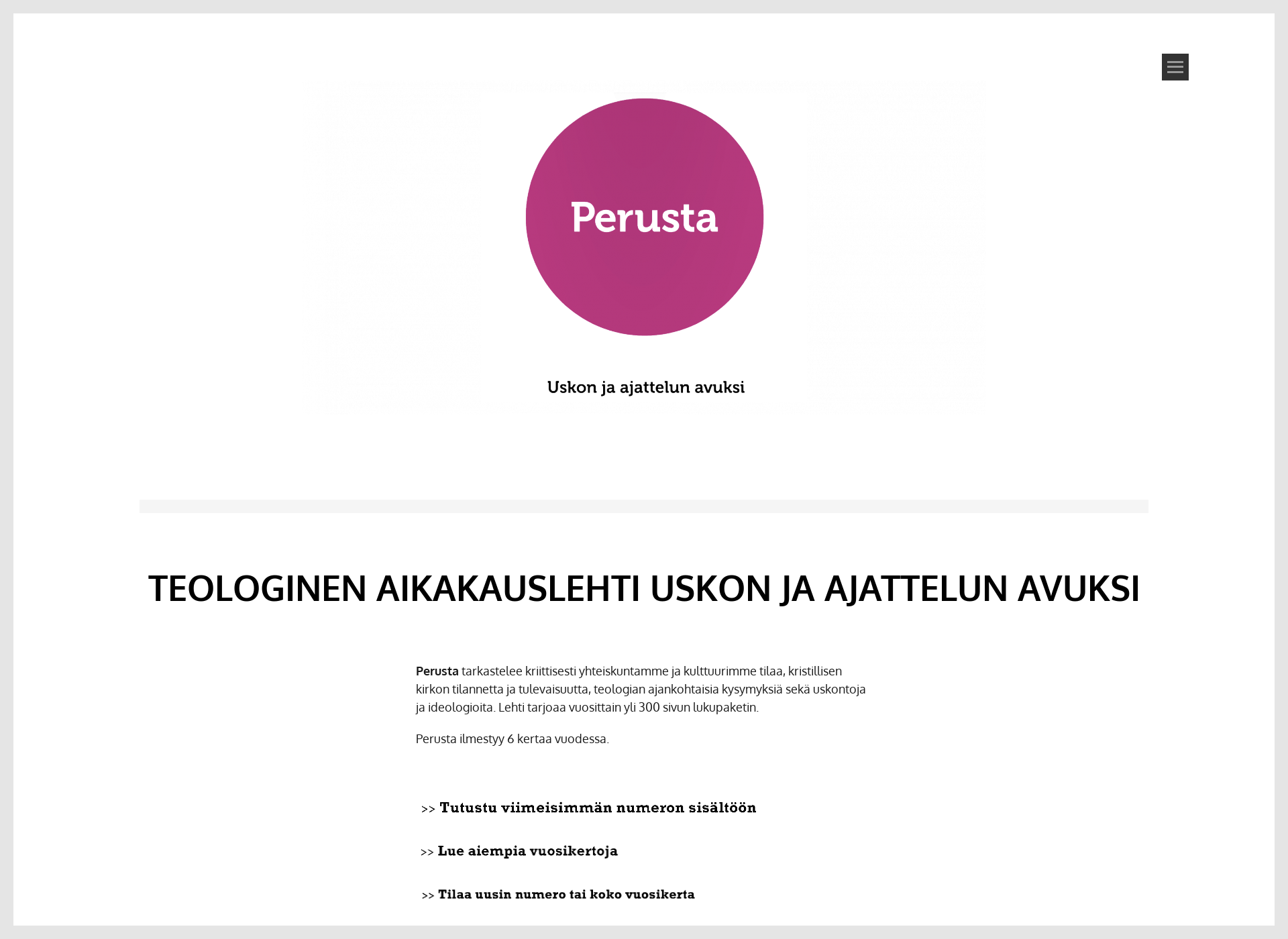 Skärmdump för perustalehti.fi
