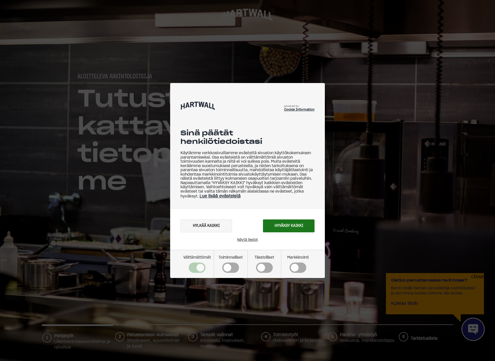 Skärmdump för perustetaanravintola.fi